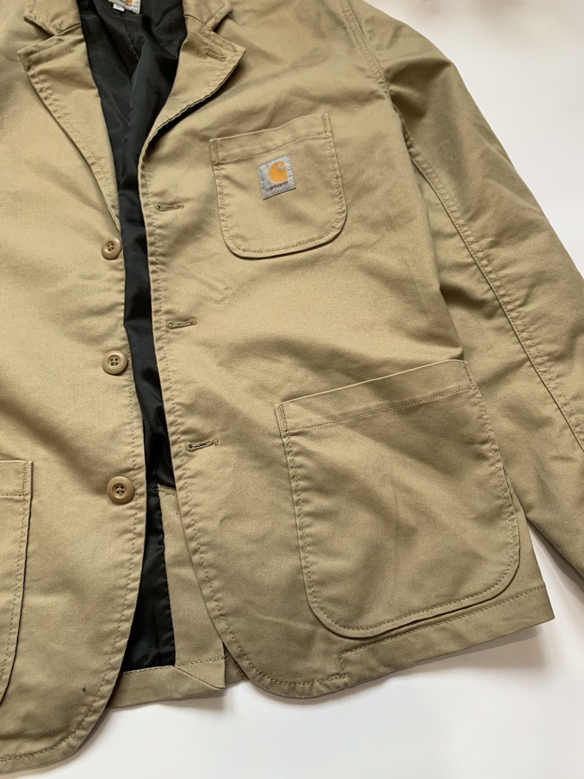 Carhartt × Vintage Vintage Carhartt Blazer Jacket Beige Detroit Size US M / EU 48-50 / 2 - 5 Thumbnail