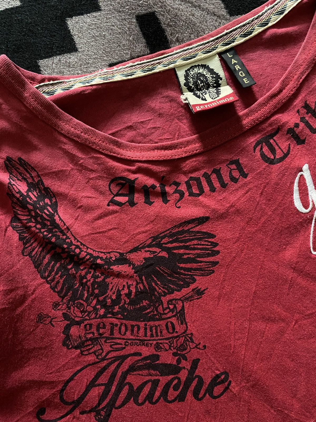 If Six Was Nine × Japanese Brand × Le Grande Bleu (L.G.B.) 2000s geronimo native american feather longsleeve tshirt Size US L / EU 52-54 / 3 - 6 Thumbnail