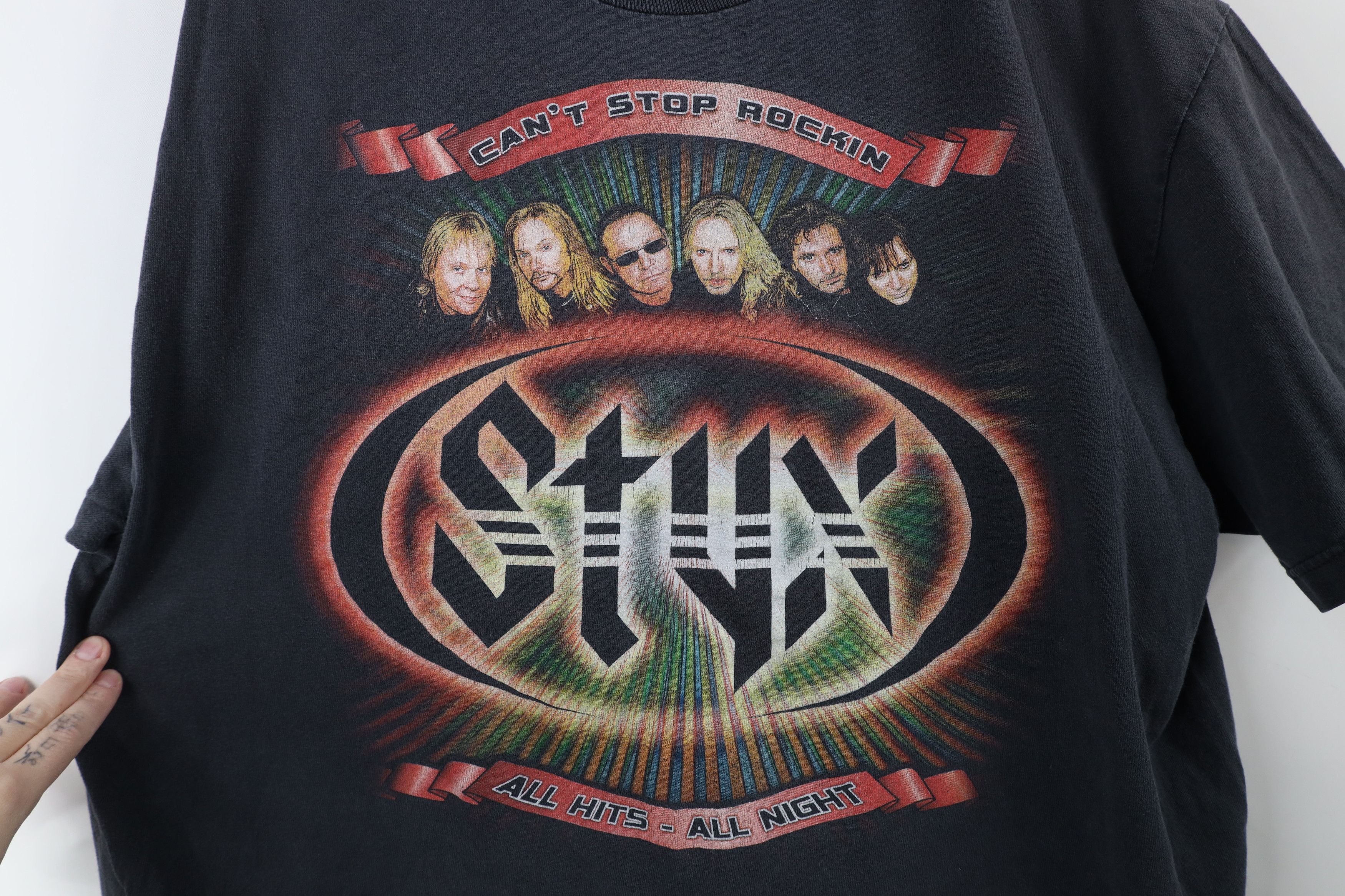 Vintage Vintage Y2K 2009 Stop Rockin All Hits Tour Styx Band T-Shirt Size US XL / EU 56 / 4 - 4 Thumbnail