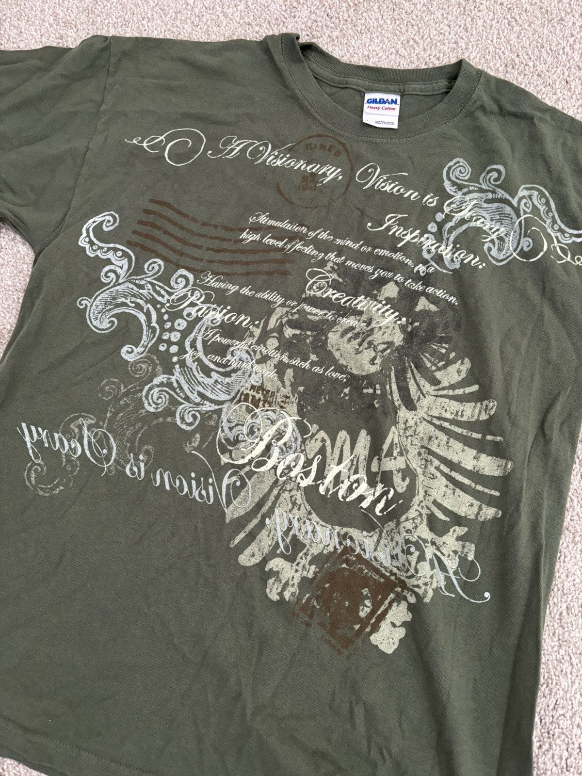 Gildan Vintage Boston Inspirational T Shirt Size US L / EU 52-54 / 3 - 2 Thumbnail