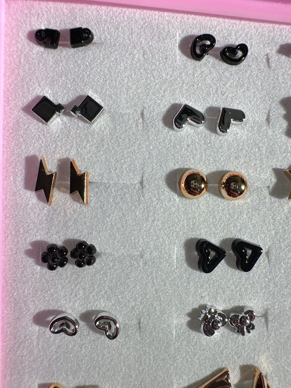 Designer 10 pairs baby earrings studs plastic harmless post lightwe Size ONE SIZE - 2 Thumbnail