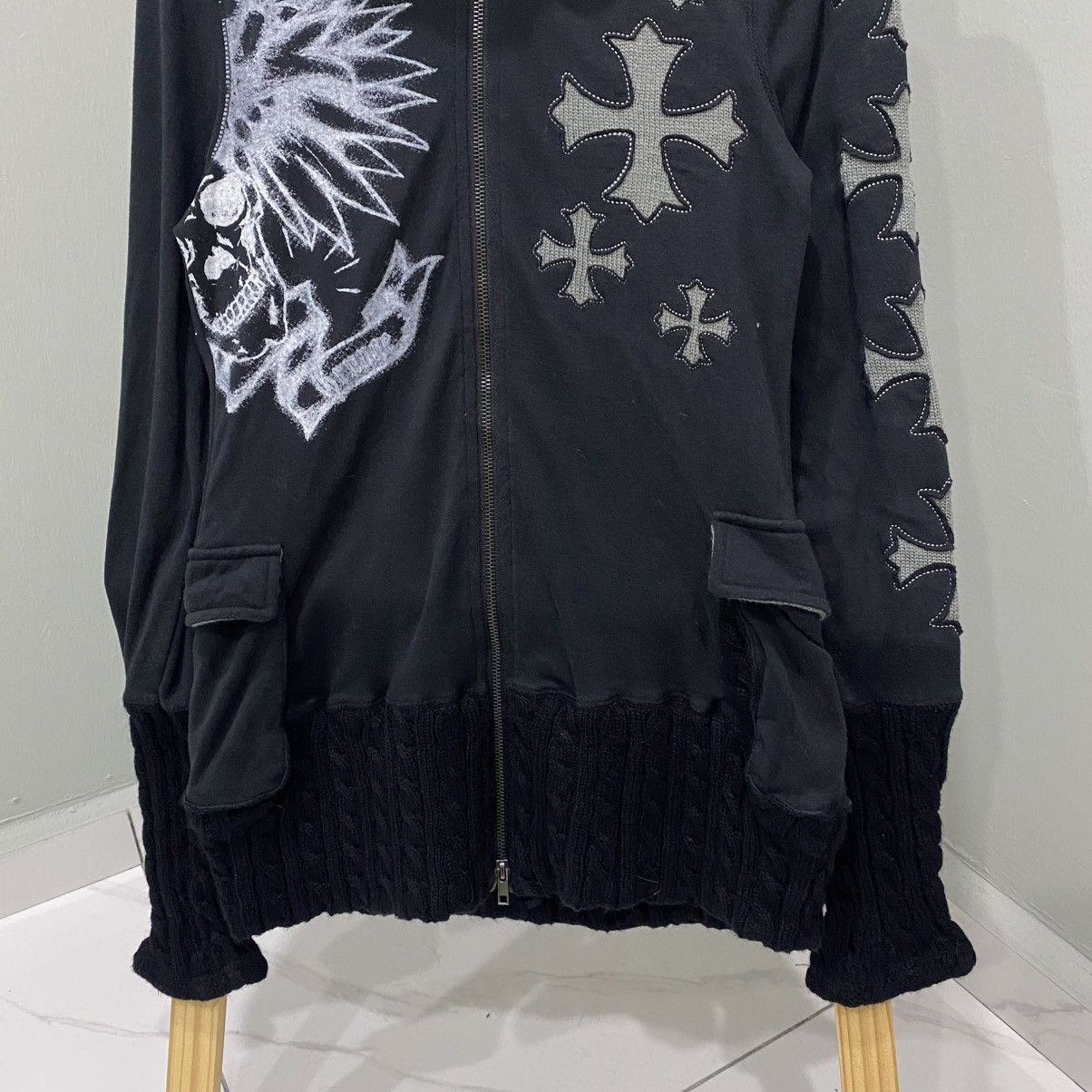 Japanese Brand Japanese Brand GHTZ Chrome Hearts Style Skull Cross Hoodie Size US S / EU 44-46 / 1 - 4 Thumbnail
