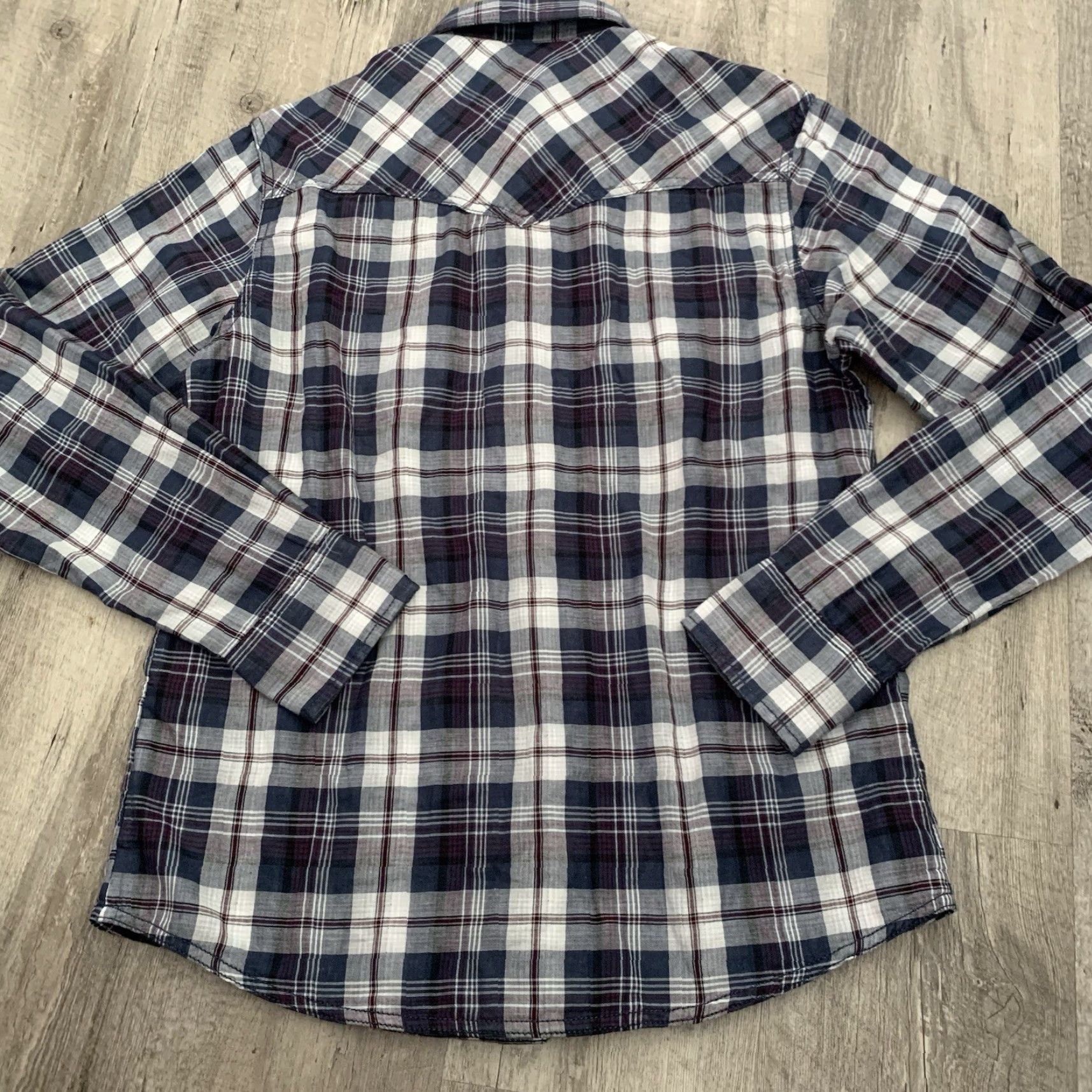 Wrangler Wrangler Retro Premium Shirt Mens Medium Blue Plaid Western Pearl Snap Cowboy Shirt Size US M / EU 48-50 / 2 - 4 Thumbnail