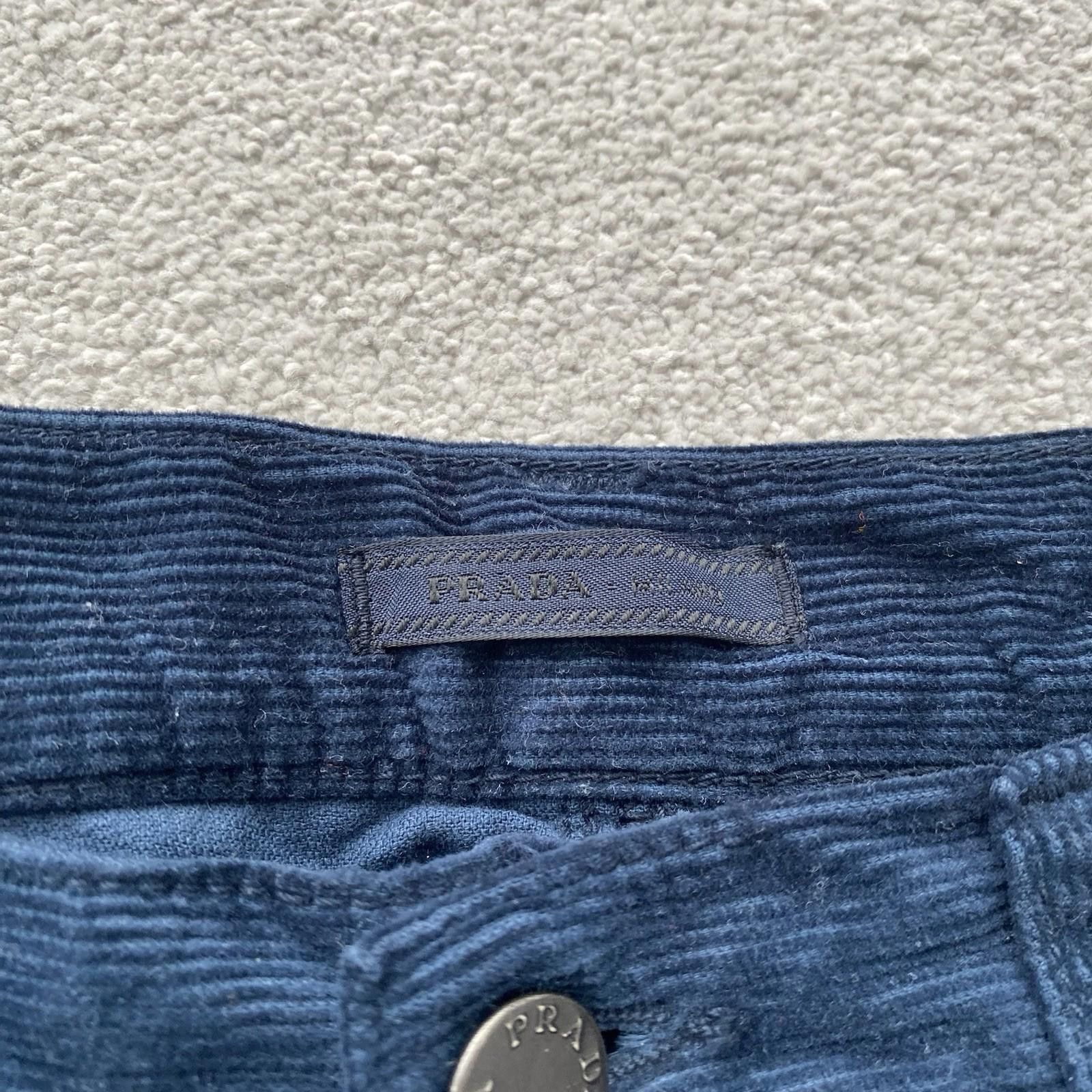 Prada Prada Corduroy Trousers 30” Waist Navy Blue Size US 30 / EU 46 - 5 Thumbnail