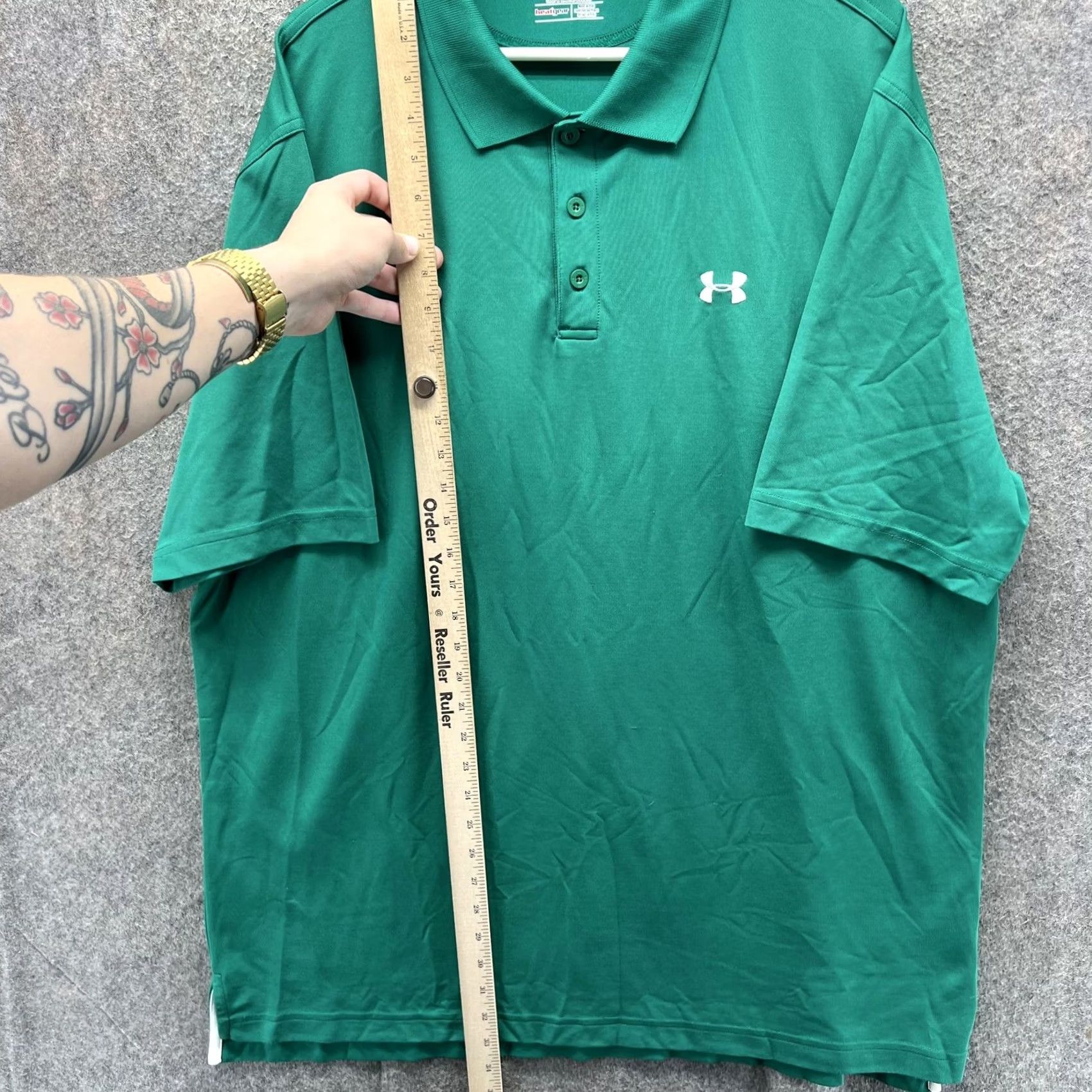 Under Armour Under Armour Polo Shirt Mens 2XL Green HeatGear Loose Fit Golf Athletic Polo Shirt Mens 2XL Green HeatGear Loose Fit Golf Athletic Size US XXL / EU 58 / 5 - 6 Thumbnail