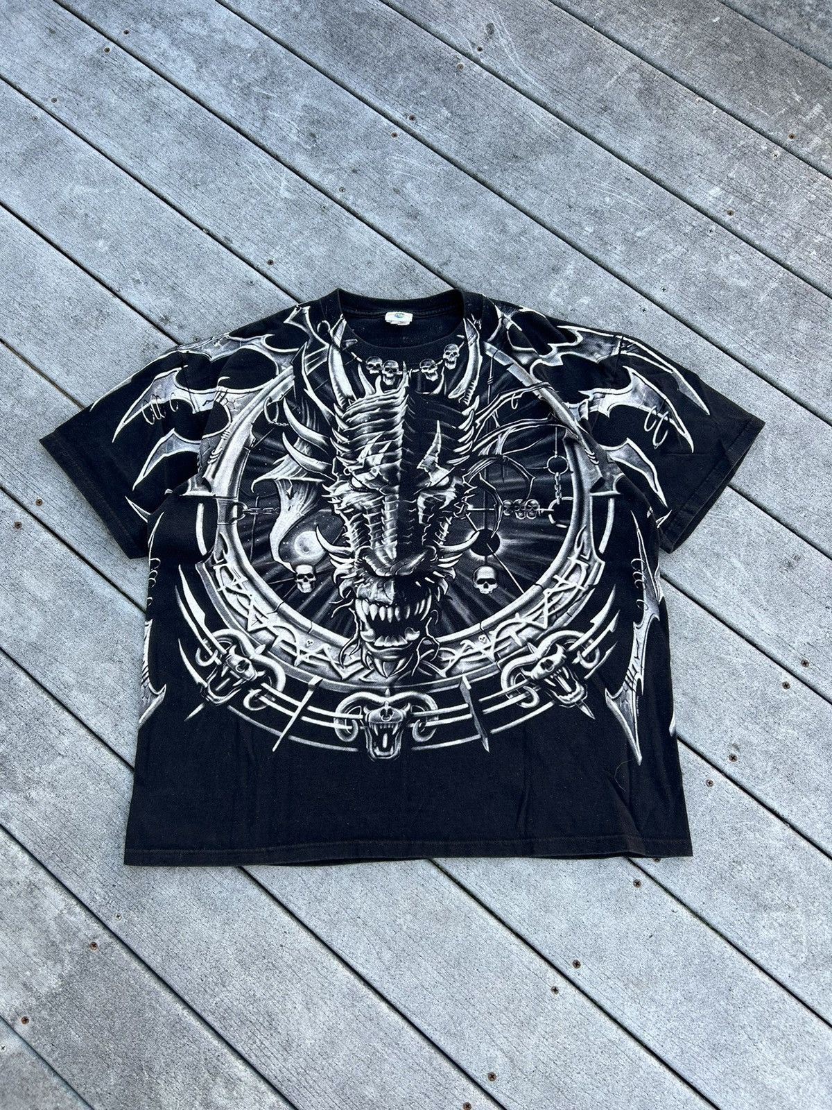 Affliction × JNCO × Vintage Y2K Affliction style Dragon AOP shirt Size US L / EU 52-54 / 3 - 1 Thumbnail