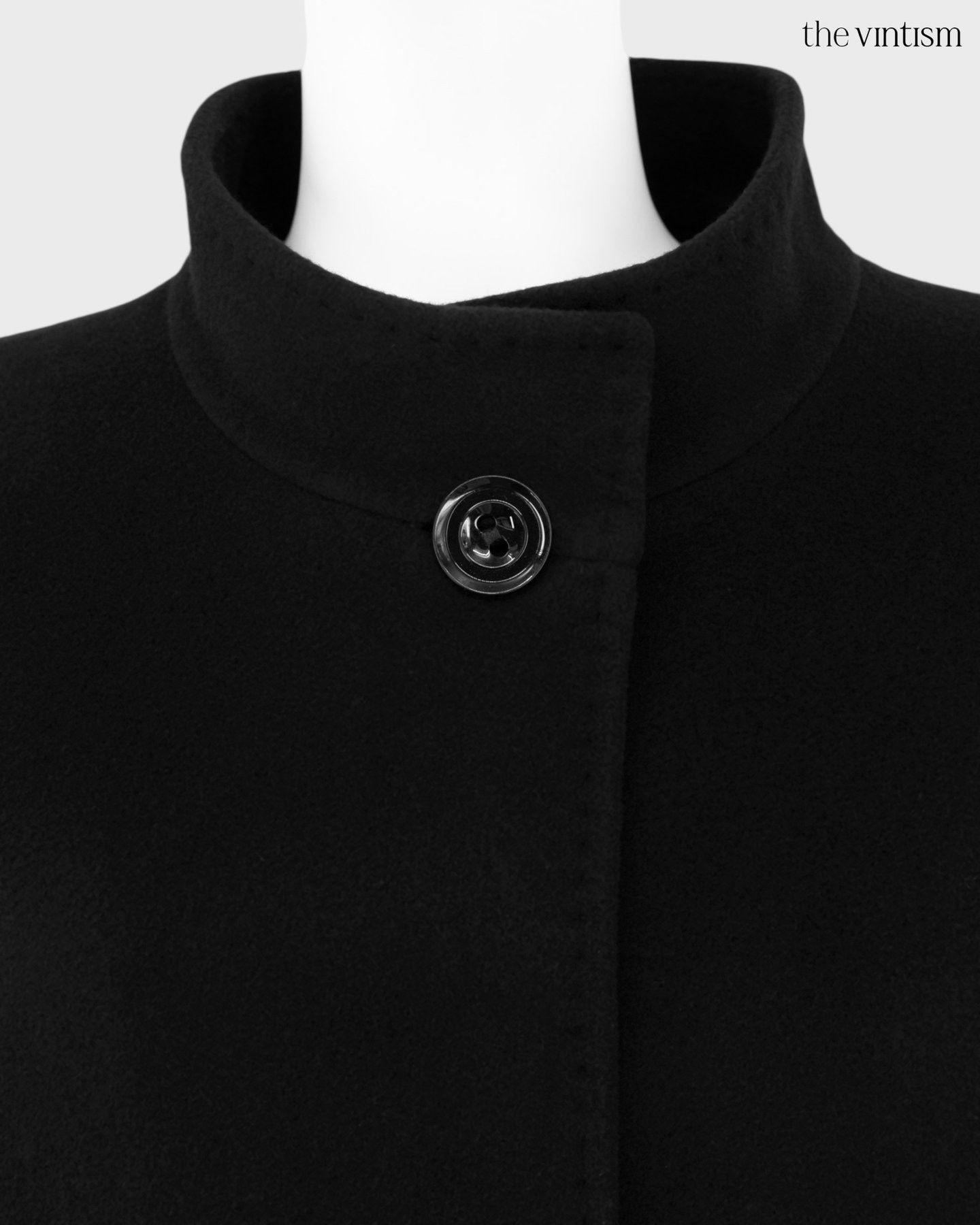 Cinzia Rocca Cinzia Rocca Black 90% Virgin Wool & Cashmere Coat IT 46 Size XL / US 12-14 / IT 48-50 - 5 Thumbnail