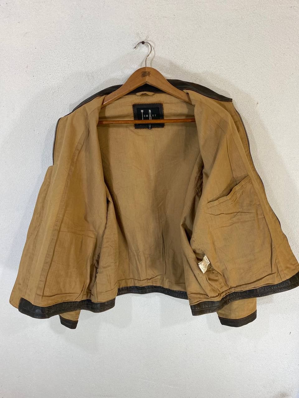 Japanese Brand vintage japanese brands partially leather jacket nice design Size US XL / EU 56 / 4 - 9 Thumbnail
