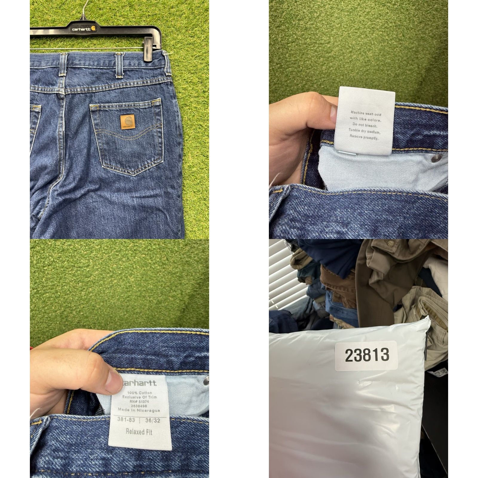 Carhartt Carhartt Jeans Mens 36x32 Dark Wash Denim Workwear 381-83 Relaxed Fit Casual Size US 36 / EU 52 - 8 Thumbnail