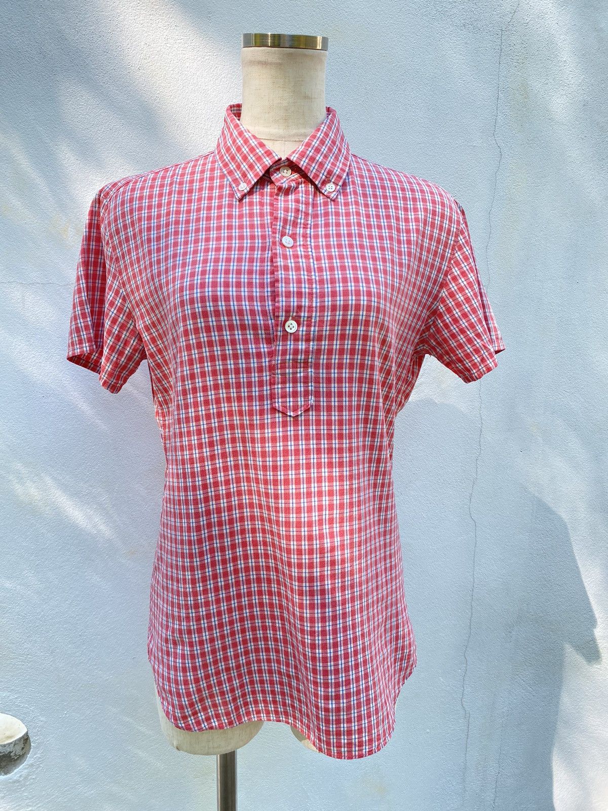 45rpm plaid polo shirt