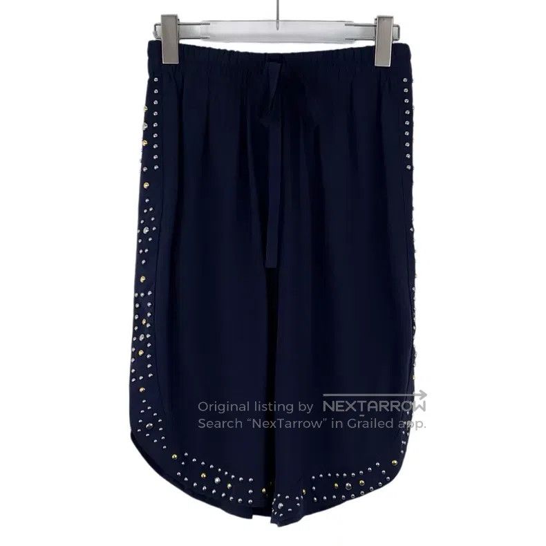 Louis Vuitton Louis Vuitton 23 Dark Blue Rivet Design Mulberry Silk Casu Size US 34 / EU 50 - 1 Thumbnail