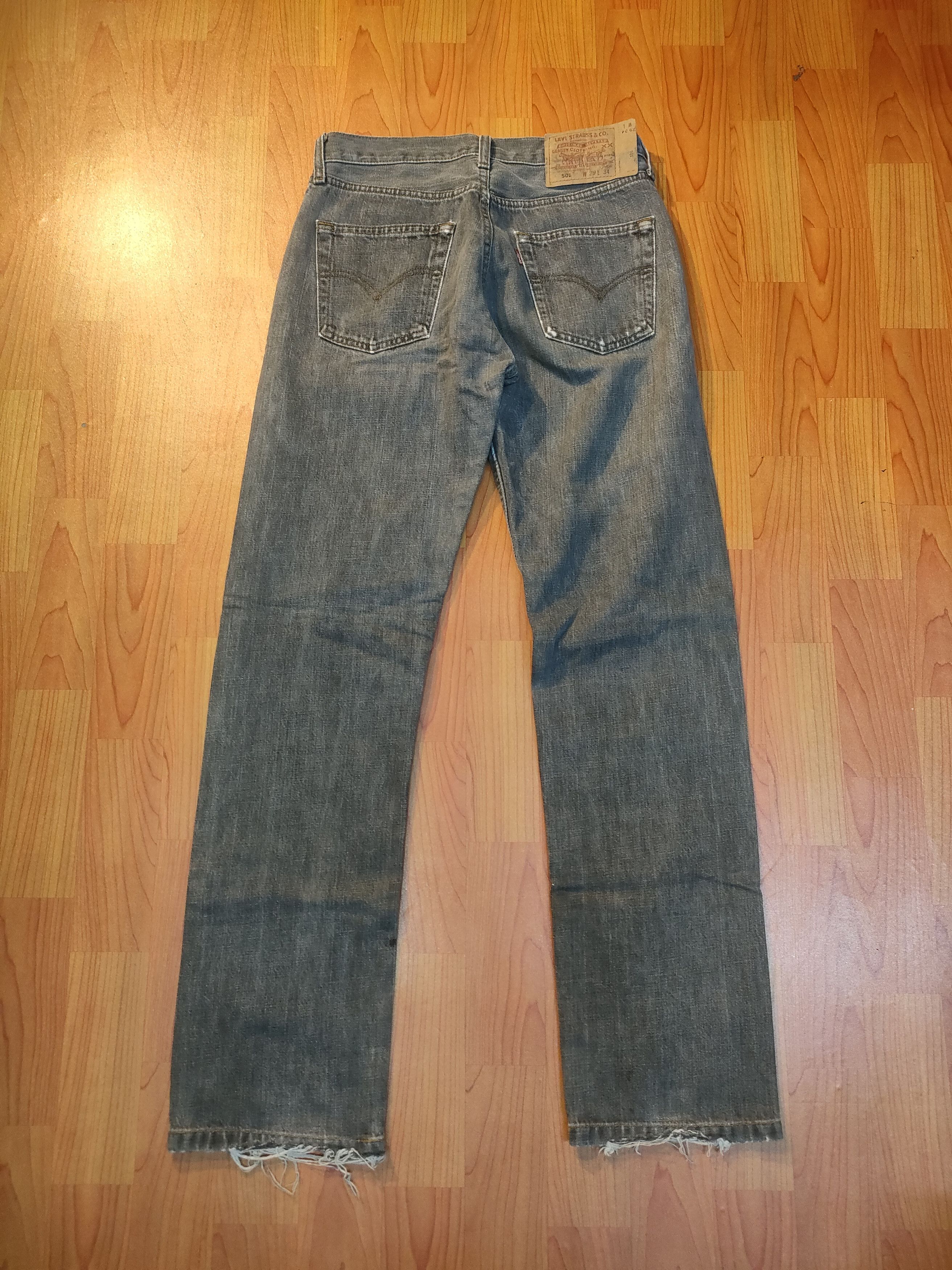 Levi's Distressed Levi's 501 Gray Jeans Size US 29 - 4 Thumbnail