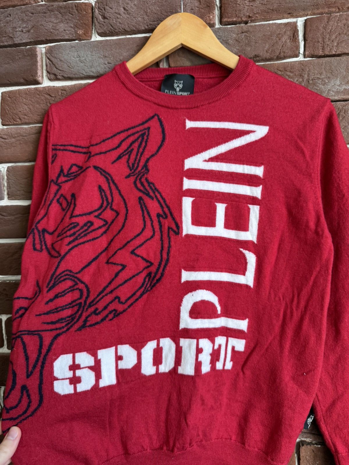 Philipp Plein Rare Philipp Plein Sport Tiger Merino Wool Knit Sweater M Size US L / EU 52-54 / 3 - 3 Thumbnail