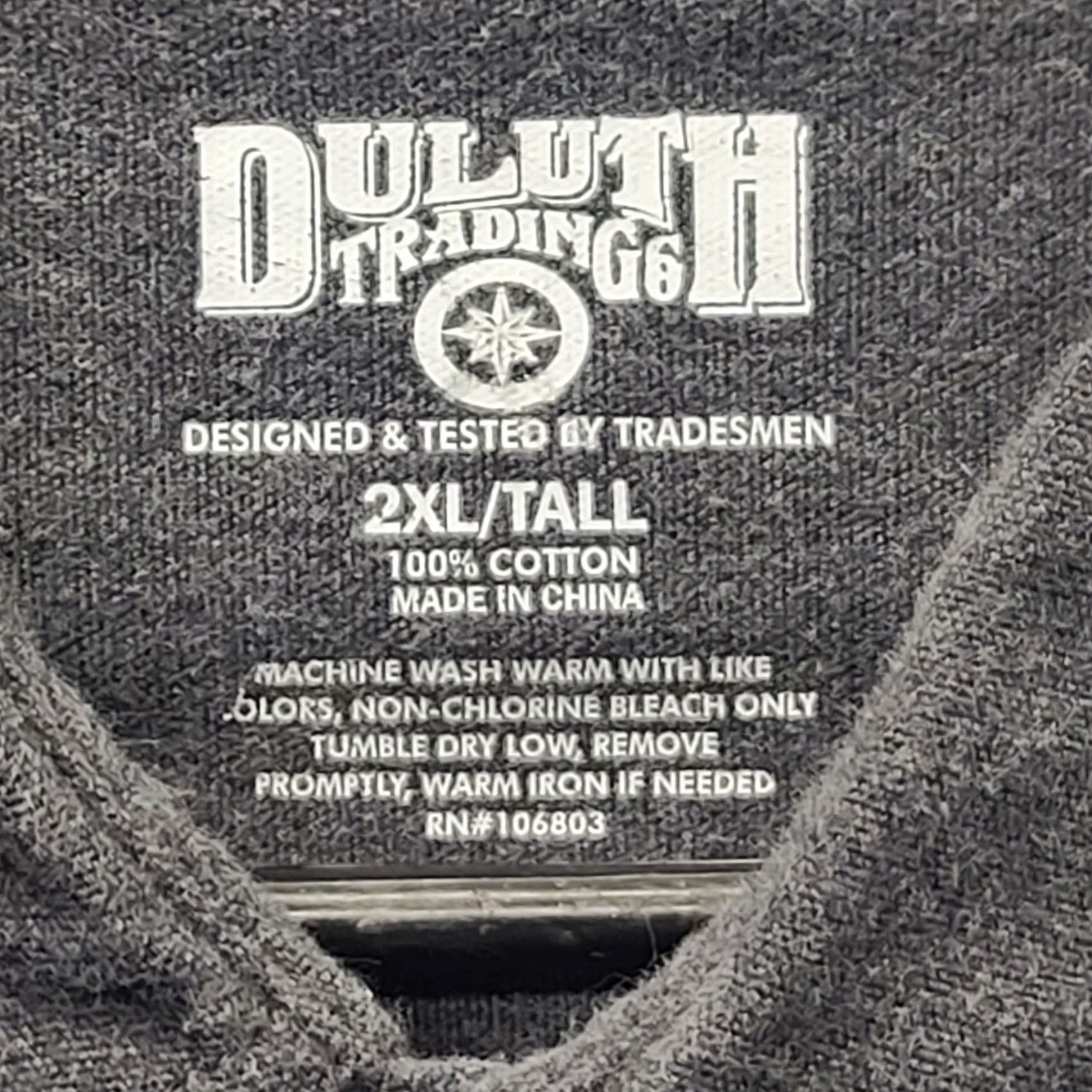Vintage Duluth Shirt Jacket Mens 2XLT Tall Fire Hose Shacket Heavy Duty Relaxed Fit Cotton Canvas Gray Size US XXL / EU 58 / 5 - 2 Thumbnail