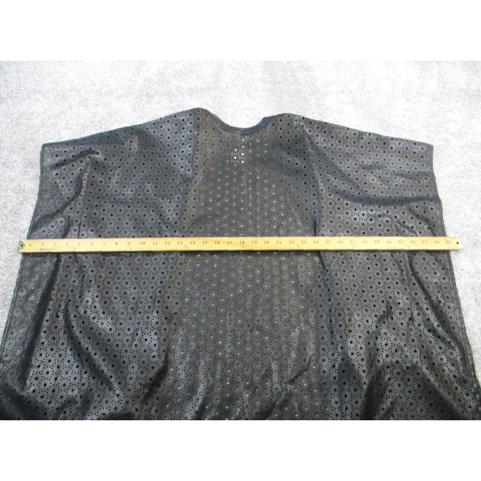Vintage Chico's Poncho Womens Small Black Faux Leather Poncho Black Chico's Ladies Regular Size S Warm Casual Size S / US 4 / IT 40 - 7 Thumbnail