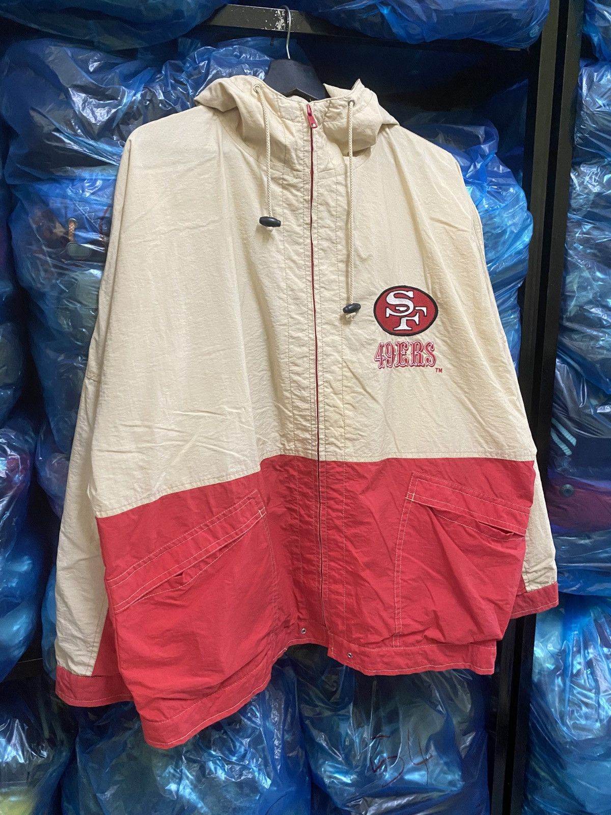 NFL Vtg San Francisco 49ers NFL Windbreaker Jacket East Point Size US L / EU 52-54 / 3 - 3 Thumbnail