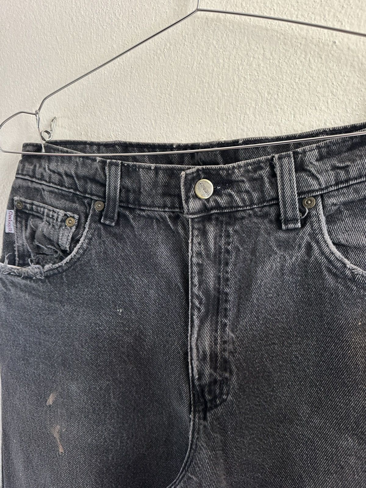 Carhartt (32x29) Vintage Faded Carhartt Jeans B17 BLK Size US 32 / EU 48 - 5 Thumbnail