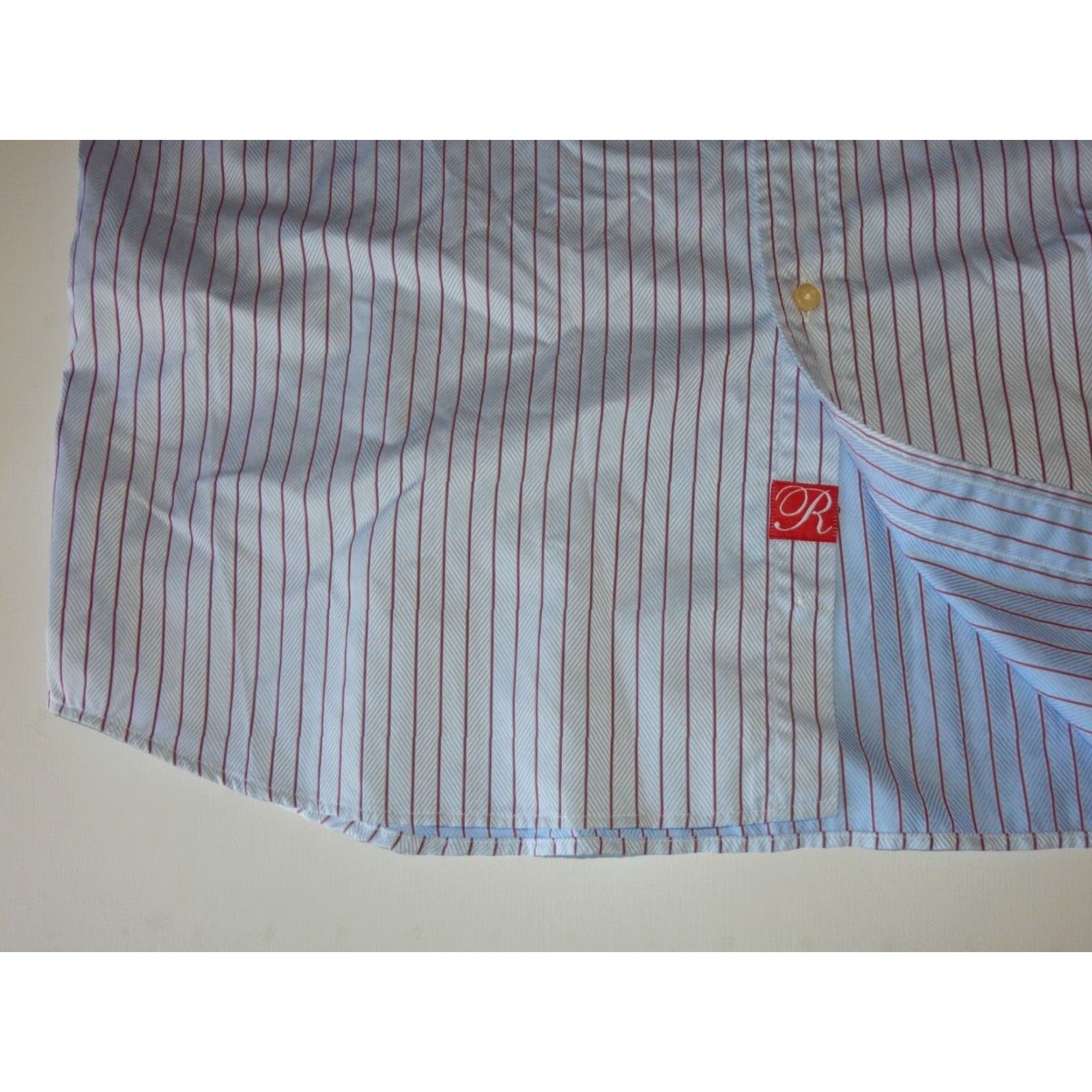 Vintage VINTAGE Rufus Men's Shirt Long Sleeve Button Front Size 2XL Cotton Striped Blue Purple USA Size US XXL / EU 58 / 5 - 3 Thumbnail