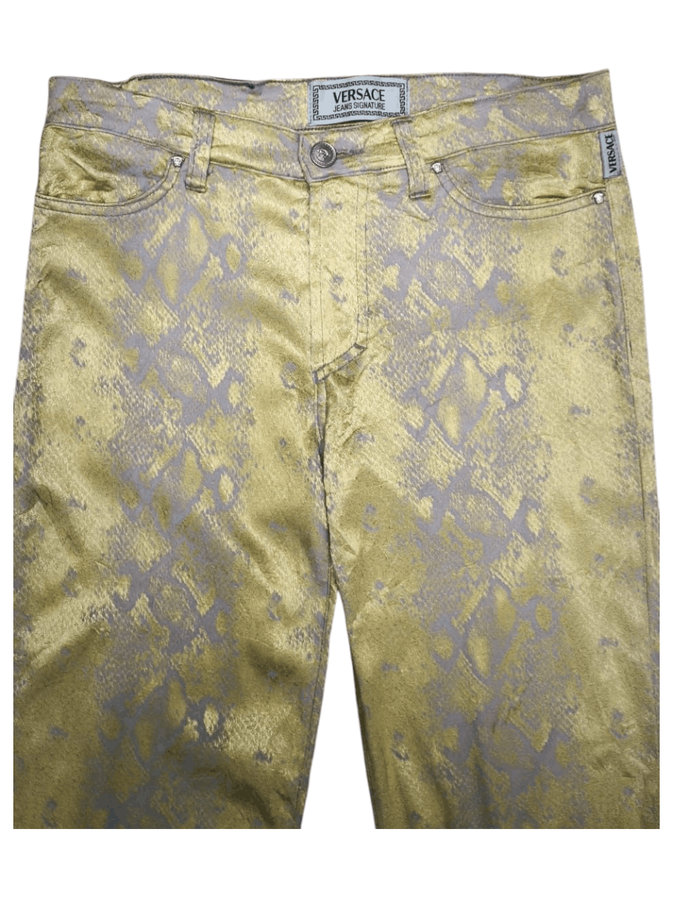 Versace Rare VERSACE bronze metallic barocco borcate pants Size 27" / US 4 / IT 40 - 6 Thumbnail