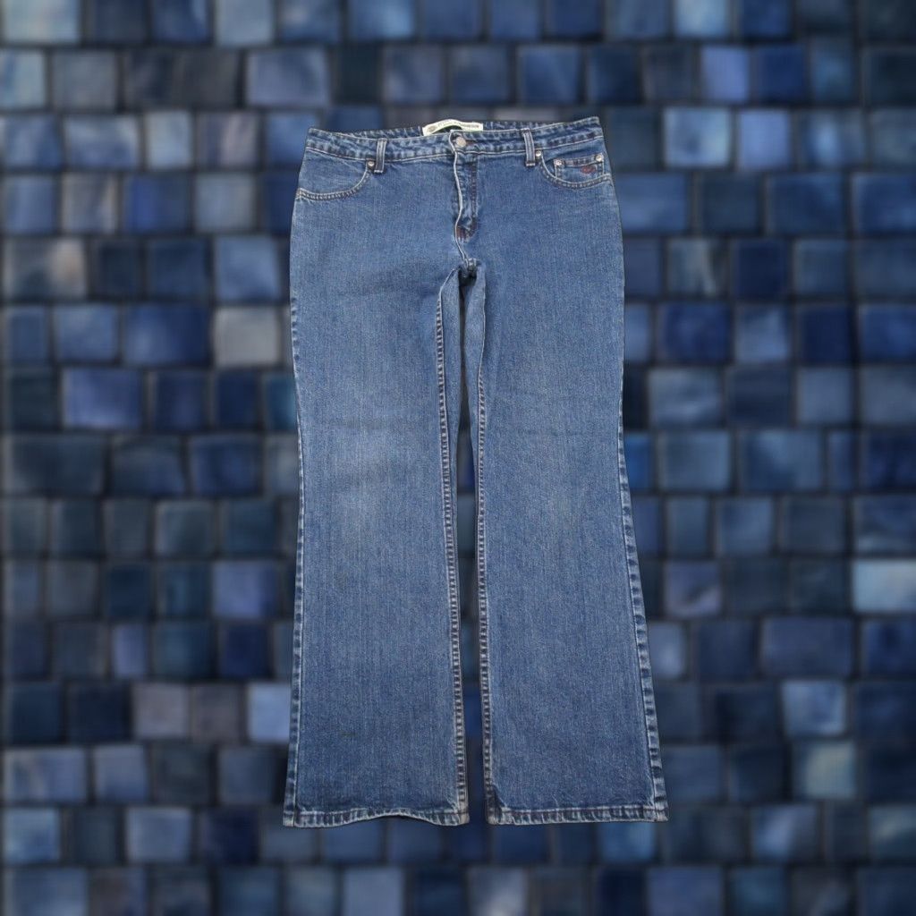 Harley Davidson VTG Harley-Davidson Women's Jeans Bootcut Blue Denim Size 34x29 Motorcycle Size 24" / US 00 / IT 34 - 1 Thumbnail