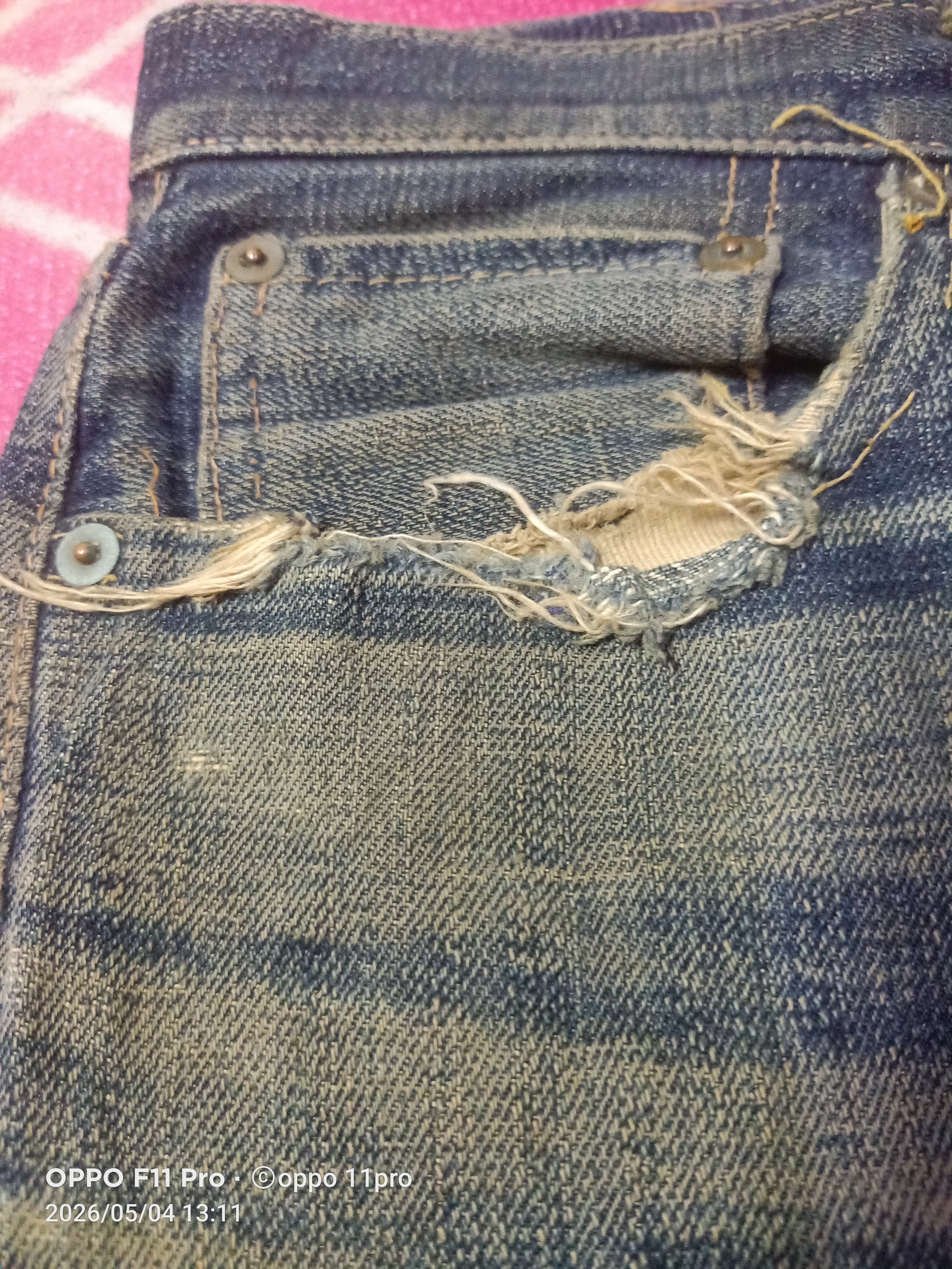 Oni Oni Denim 14oz Pure Blue Distressdenim Redselved Size US 30 / EU 46 - 16 Thumbnail