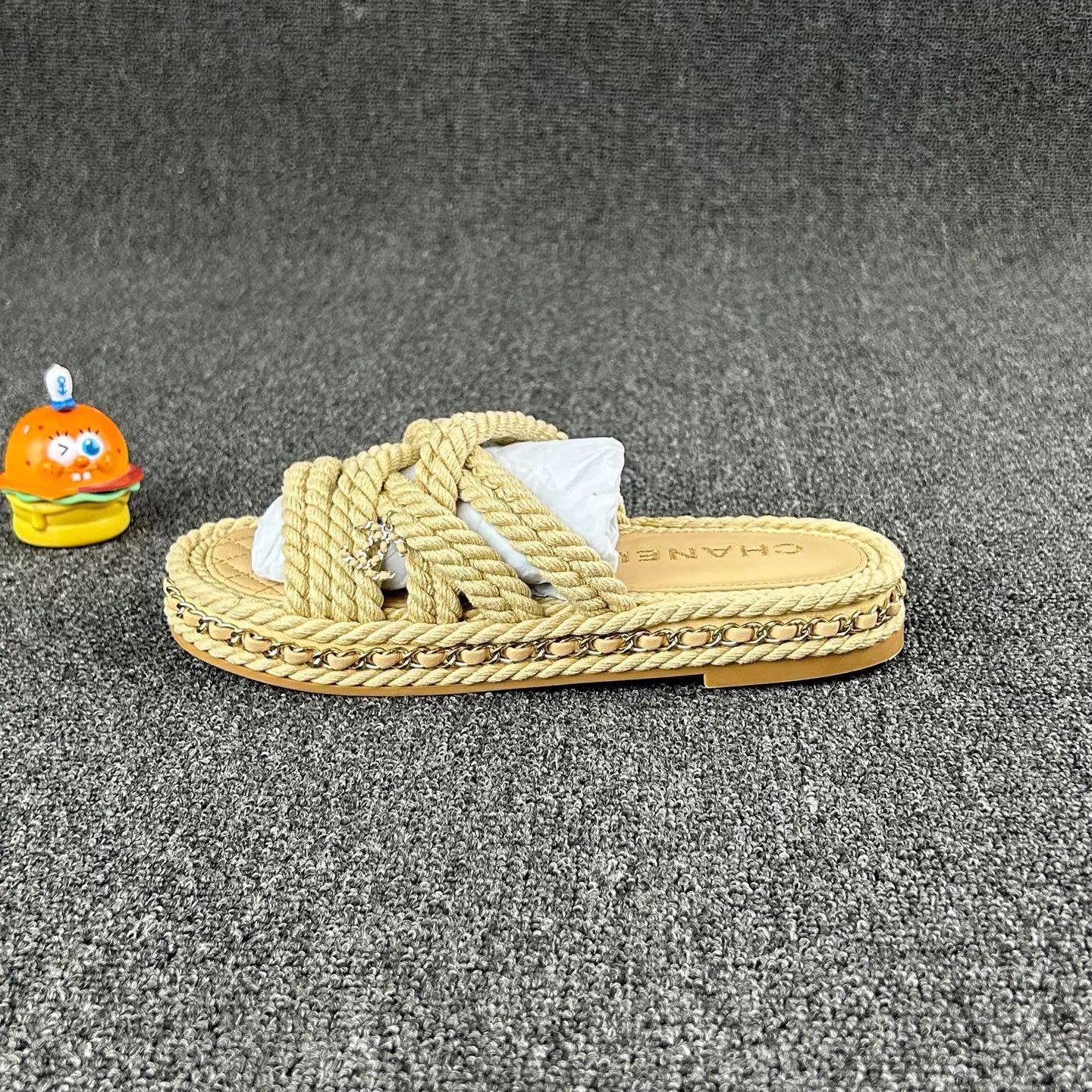Chanel Chanel Woven Sandal 35 Lightly Worn HB6737 Size US 4.5 / IT 34.5 - 3 Thumbnail