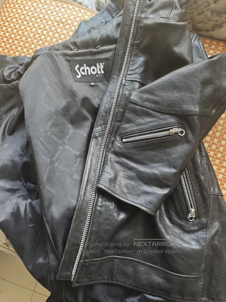 Schott Schott Classic leather jacket Size US XXL / EU 58 / 5 - 4 Thumbnail