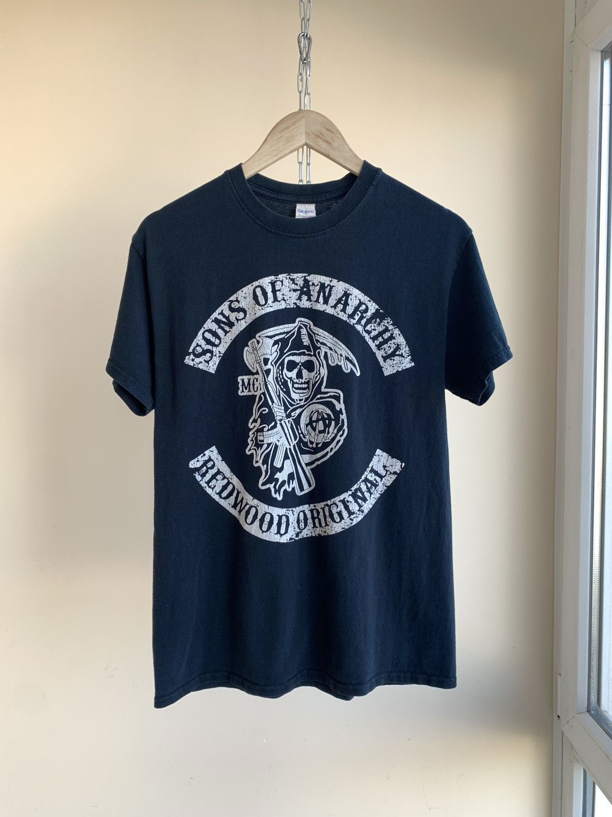 Gildan Sons Of Anarchy Reaper Logo T-Shirt Gildan 2016 2010s Size US M / EU 48-50 / 2 - 1 Thumbnail