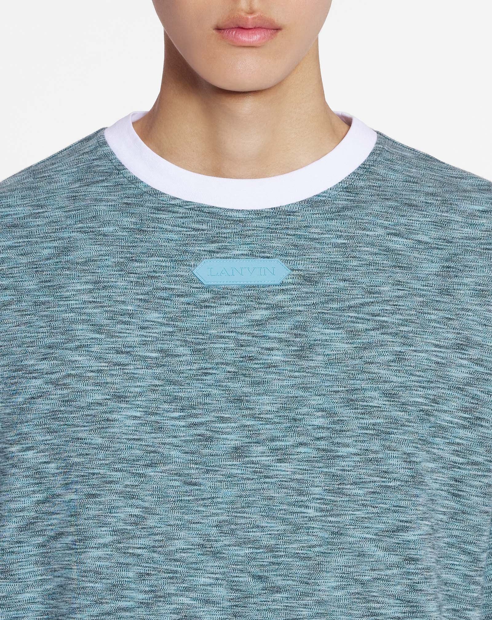 Lanvin o1mle0825 Heathered-Effect Loose-Fitting T-Shirt in Green Size US S / EU 44-46 / 1 - 5 Thumbnail