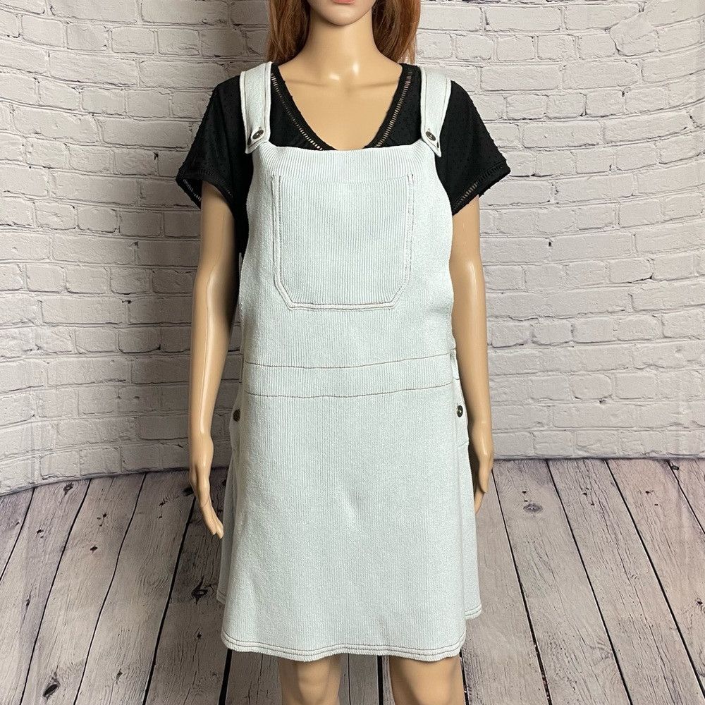 Zara NWT New Zara KNIT OVERALL Baby Blue DRESS Size L Size L / US 10 / IT 46 - 3 Thumbnail