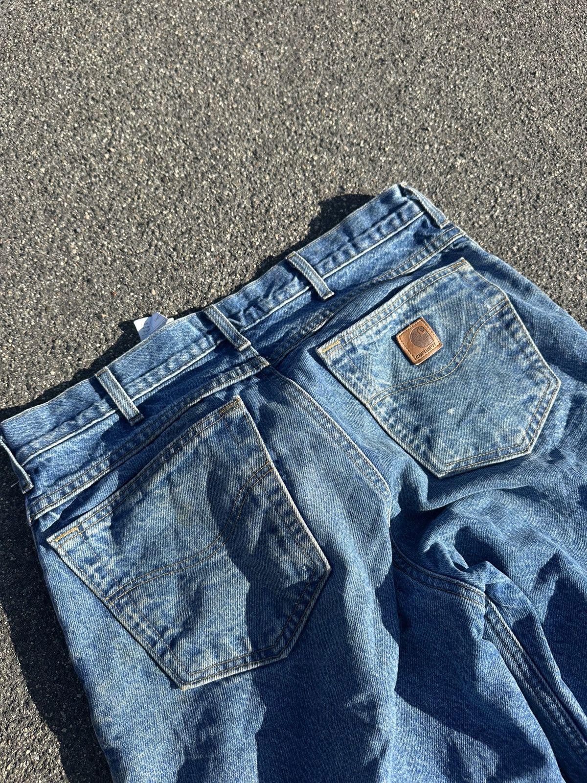 Carhartt Flannel insulated heavy Carhartt blue denim jeans size 33/30 Size US 33 - 4 Thumbnail