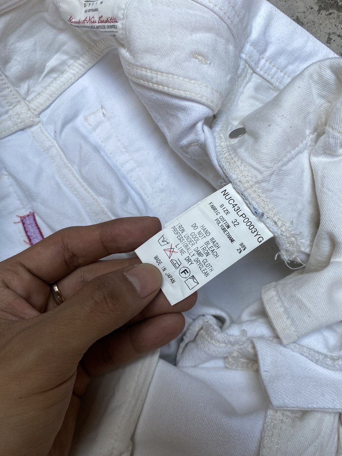 NANO universe Nano Universe Sartoria Denim Slim Cut White Selvedge Size US 33 - 5 Thumbnail