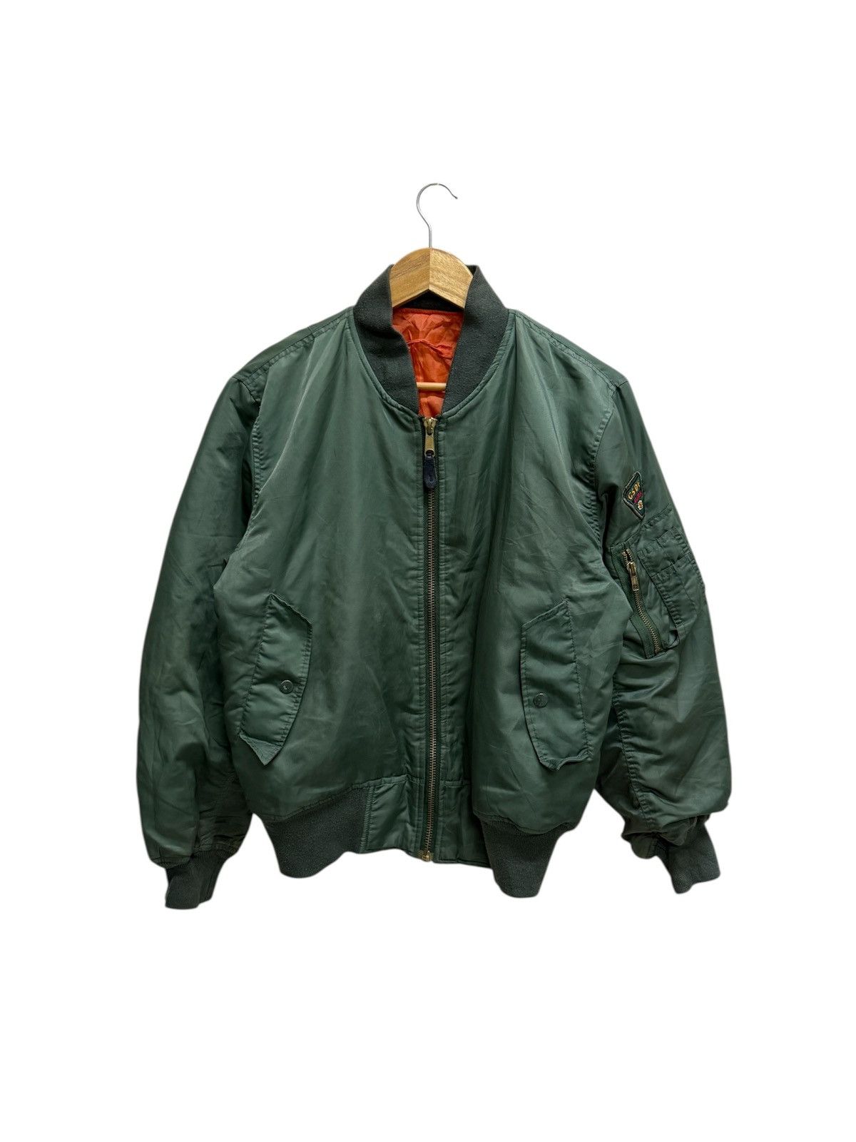 Vintage Air Force MA-1 Flight Jacket GSDF JPN patches on the sleeve Size US M / EU 48-50 / 2 - 1 Thumbnail