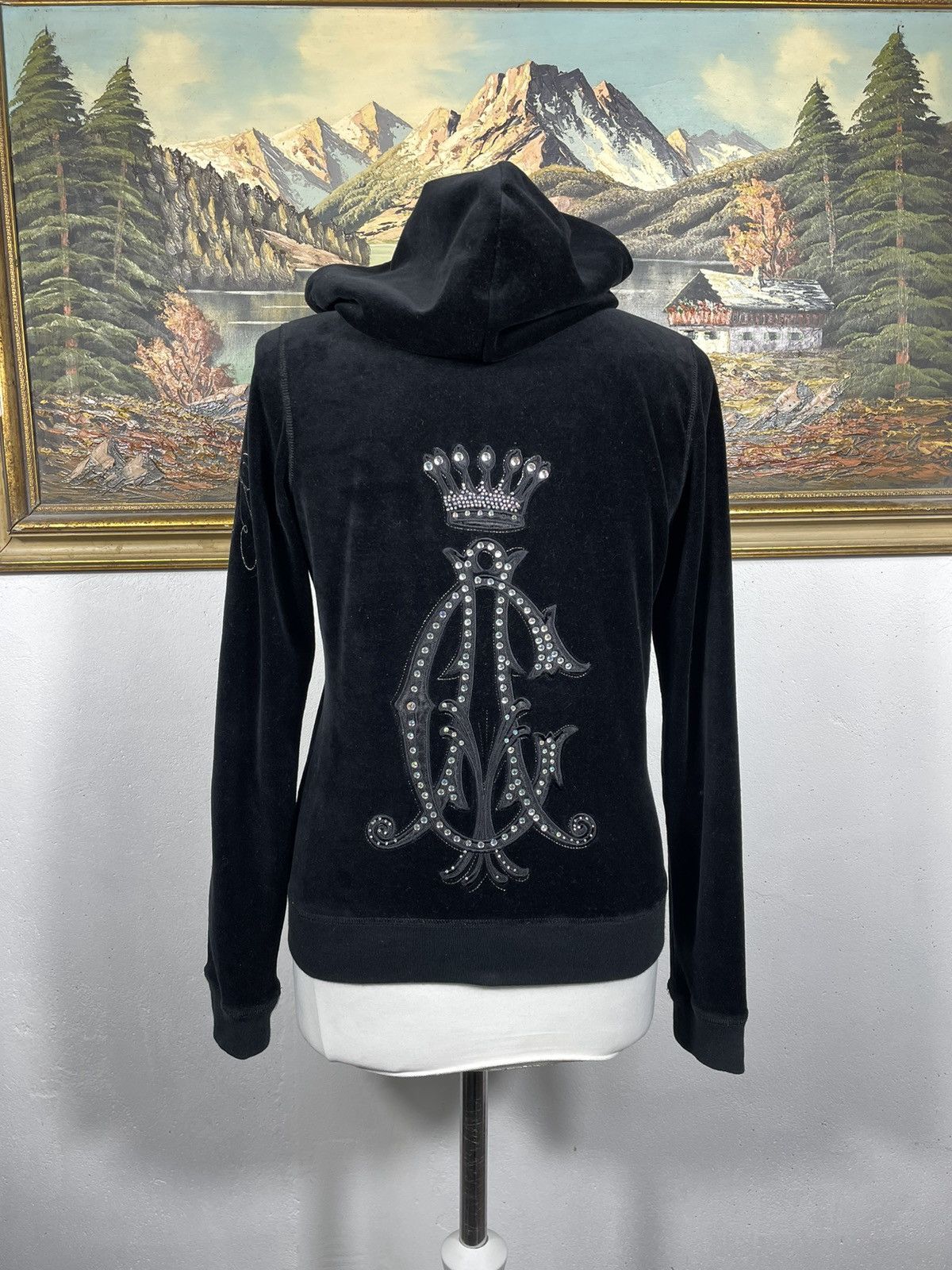 Christian Audigier × Ed Hardy × Vintage Black Vintage Retro Y2K 00s Christian Audigier Zip Up Hoodie Size M / US 6-8 / IT 42-44 - 1 Thumbnail