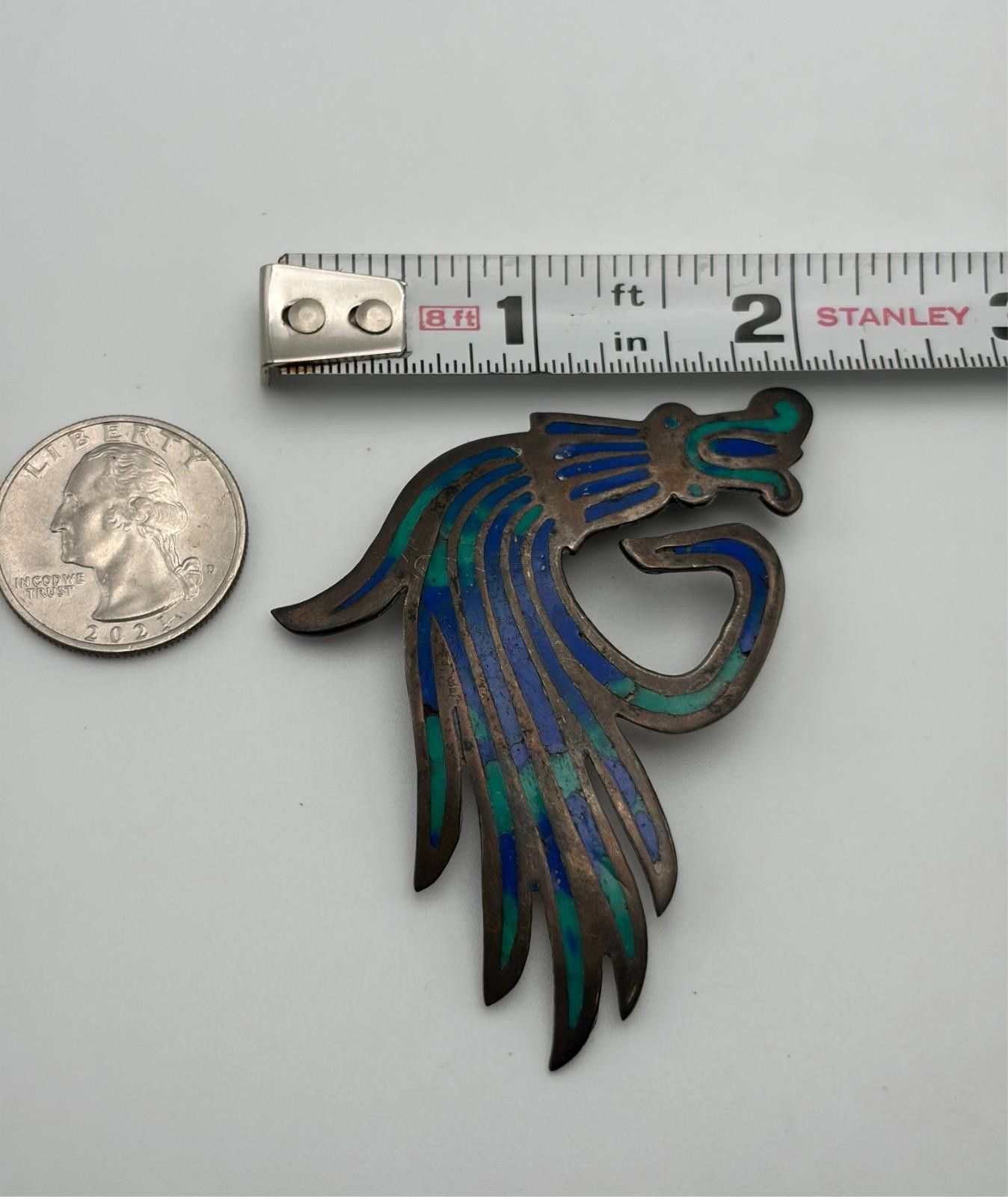 Other Sterling Silver Enamel Bird Brooch Taxco 925 Mexico Size ONE SIZE - 4 Thumbnail