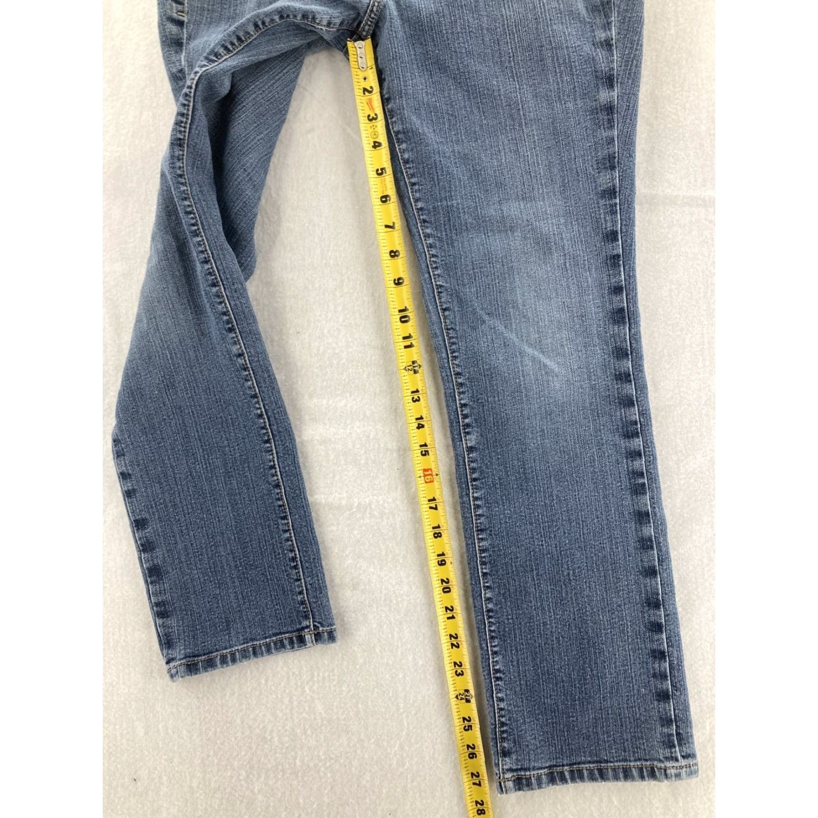AG Jeans VINTAGE Jag Jeans Jeans Womens 6P Low Rise Straight Leg Studded blue denim 90s Womens Size 29" - 6 Thumbnail
