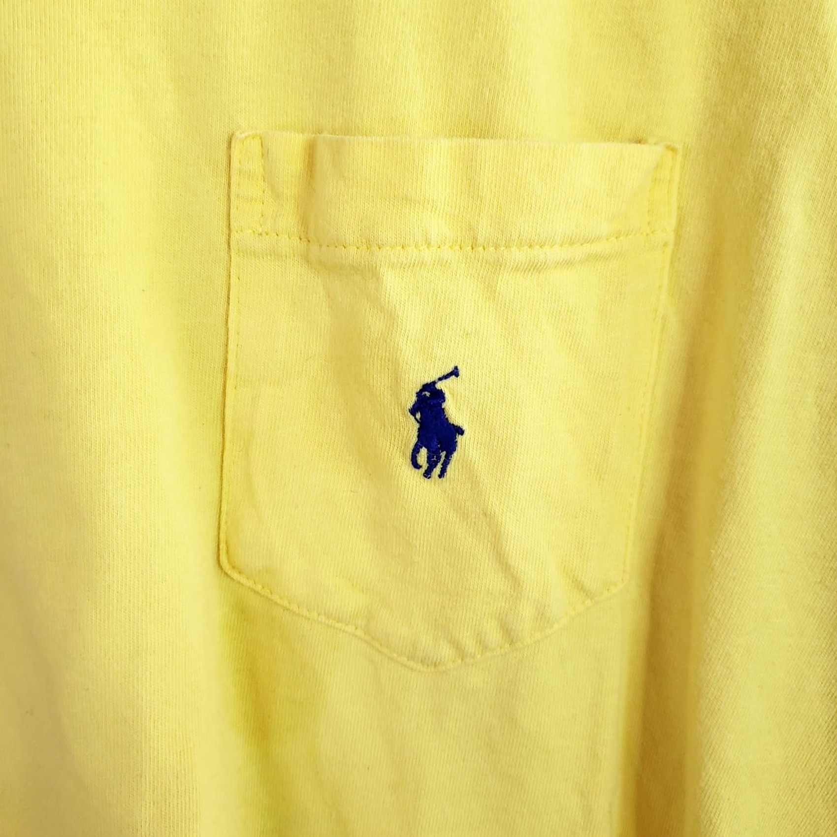 Polo Ralph Lauren VINTAGE Polo Ralph Lauren T-Shirt Yellow Short Sleeve Mens L Cotton Knit Embroidered Logo Classic Fit All Seasons 90s Preppy Golf Mens Size US L / EU 52-54 / 3 - 3 Thumbnail