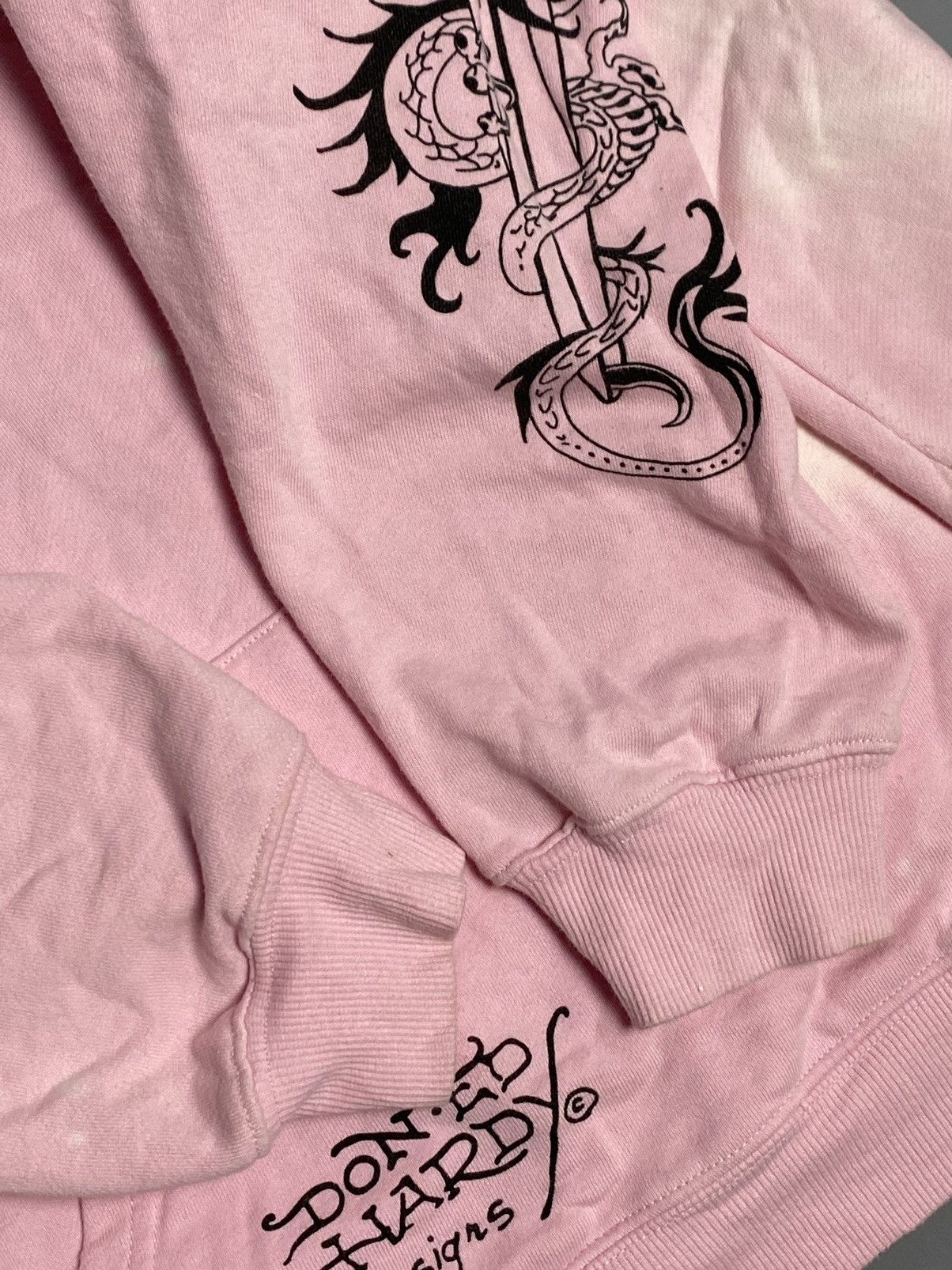 Christian Audigier Ed Hardy Love Hoodie Pink Graphic Women's L Bleach Damage Size L / US 10 / IT 46 - 11 Thumbnail