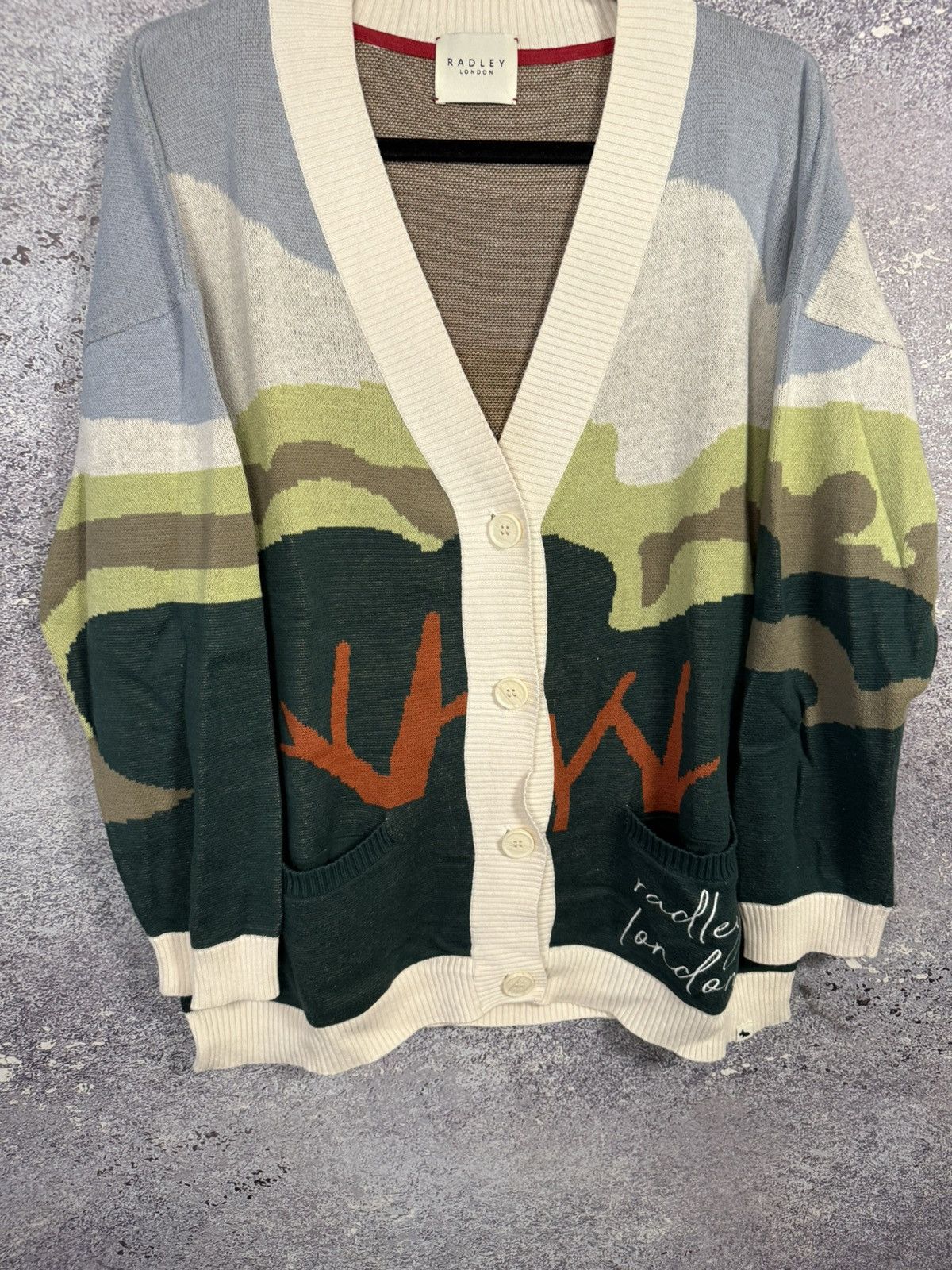Other Radley London Pale Blue Radley & Friends Scenic Intarsia L Size L / US 10 / IT 46 - 4 Thumbnail