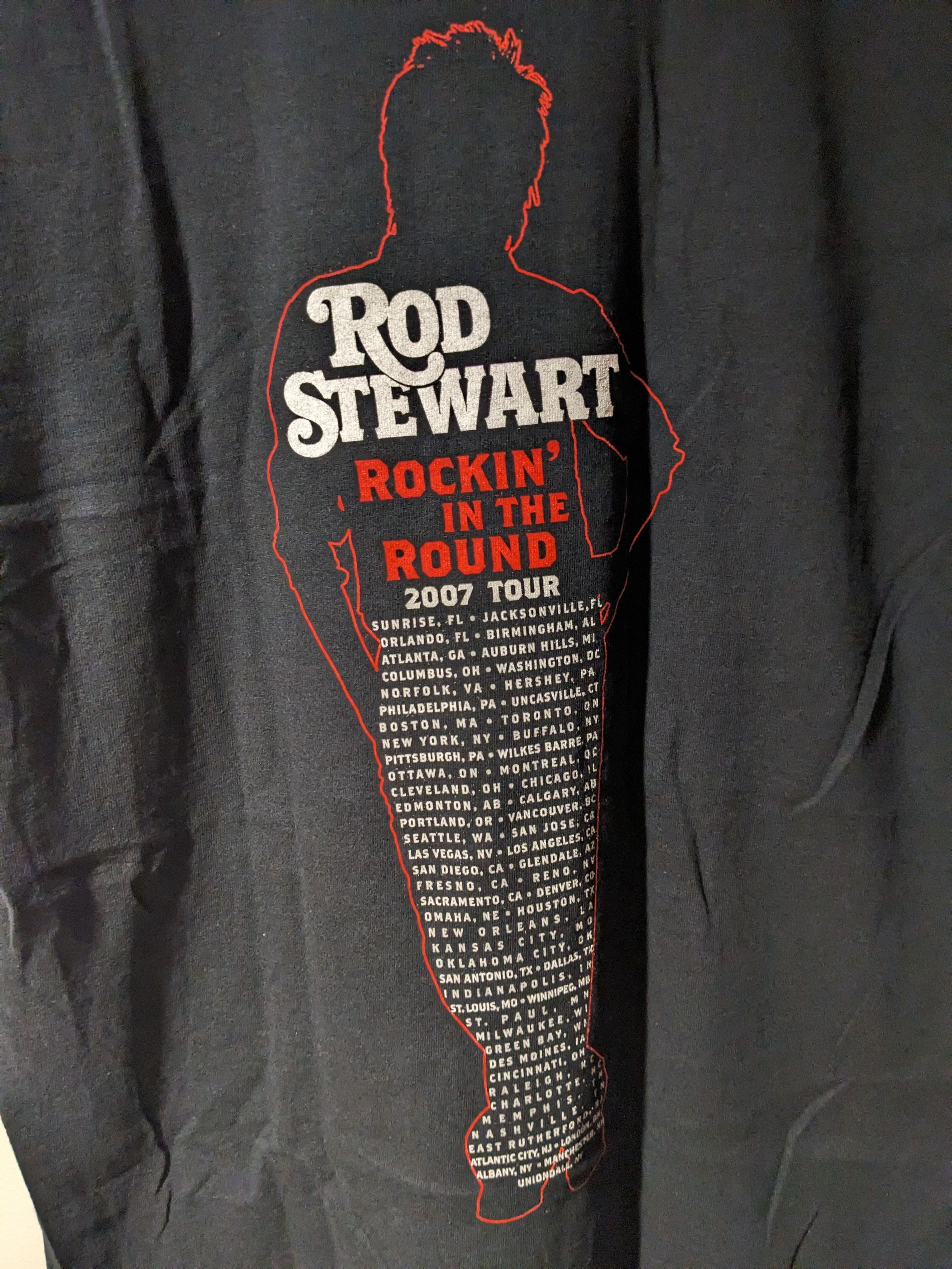 Band Tees × Vintage Vintage 2007 Rod Stewart Rockin in the Round Medium T-Shirt Size US M / EU 48-50 / 2 - 5 Thumbnail