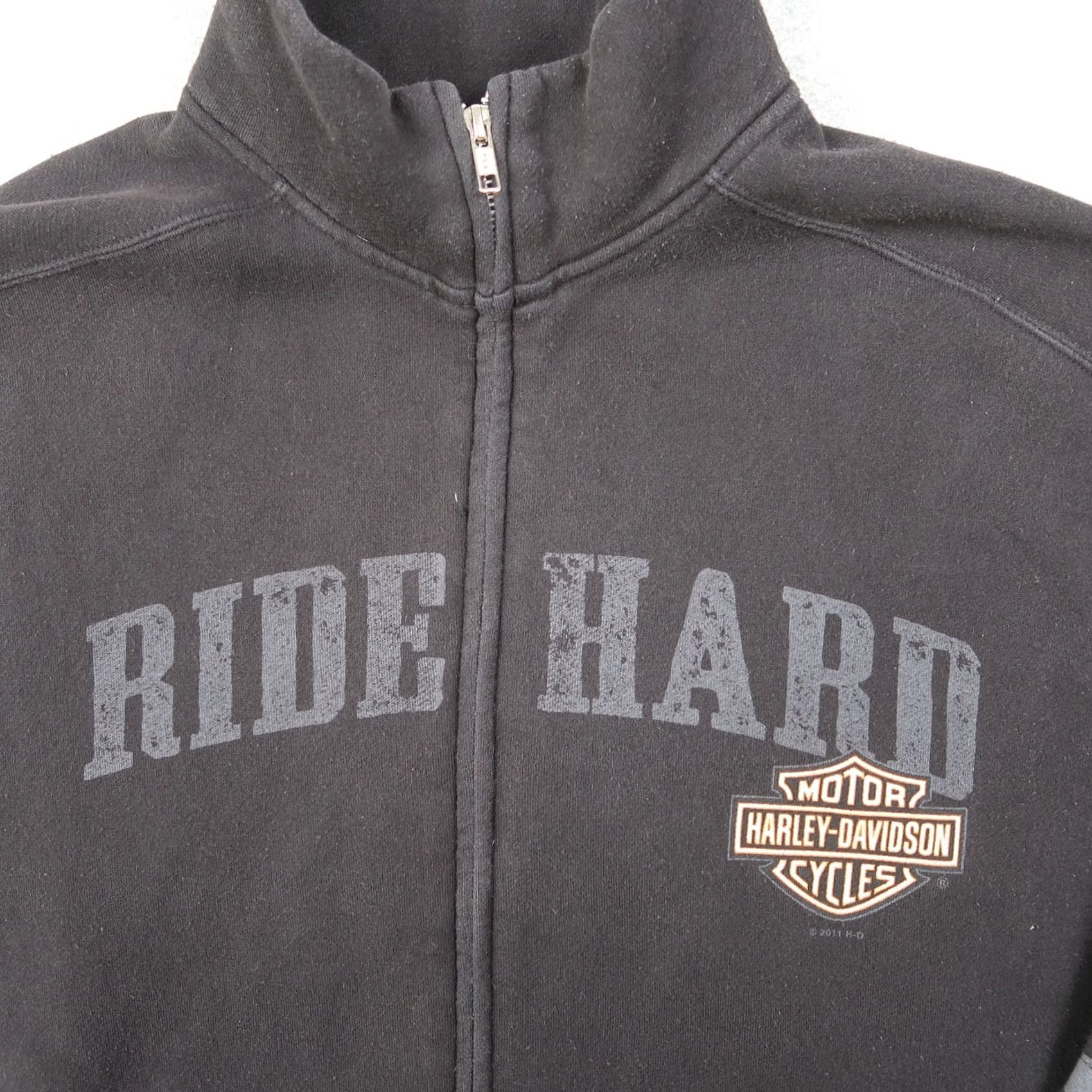 Harley Davidson Vintage Harley-Davidson Jacket Mens L Black Full Zip Skull Graphic Print Y2K Size US L / EU 52-54 / 3 - 3 Thumbnail