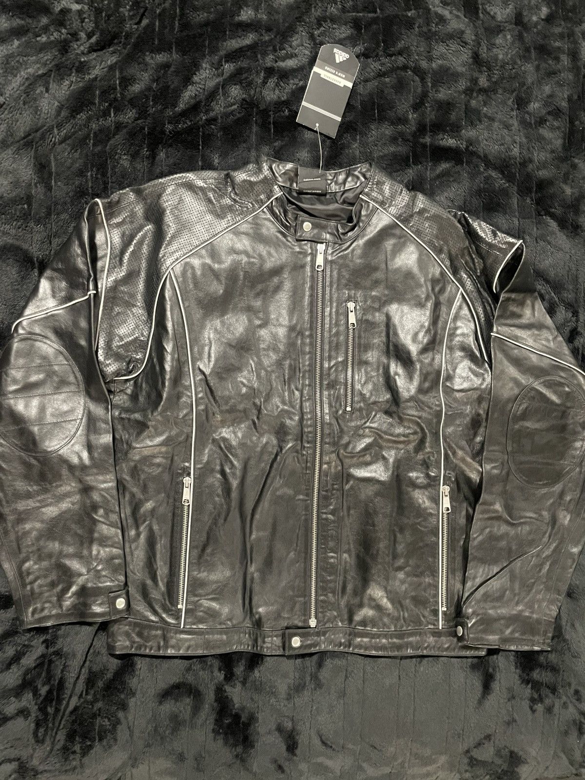 Adidas Adidas Leather Remix Motjacket Size US M / EU 48-50 / 2 - 3 Thumbnail