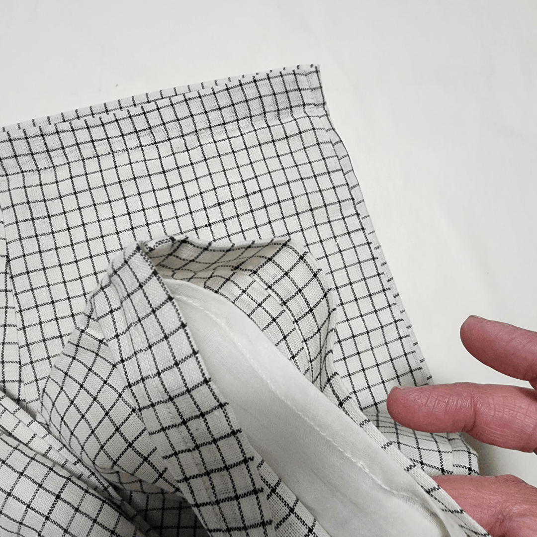 Other Laude The Label White Checkered Cotton Linen Blend Lenora P Size 30" / US 8 / IT 44 - 5 Thumbnail