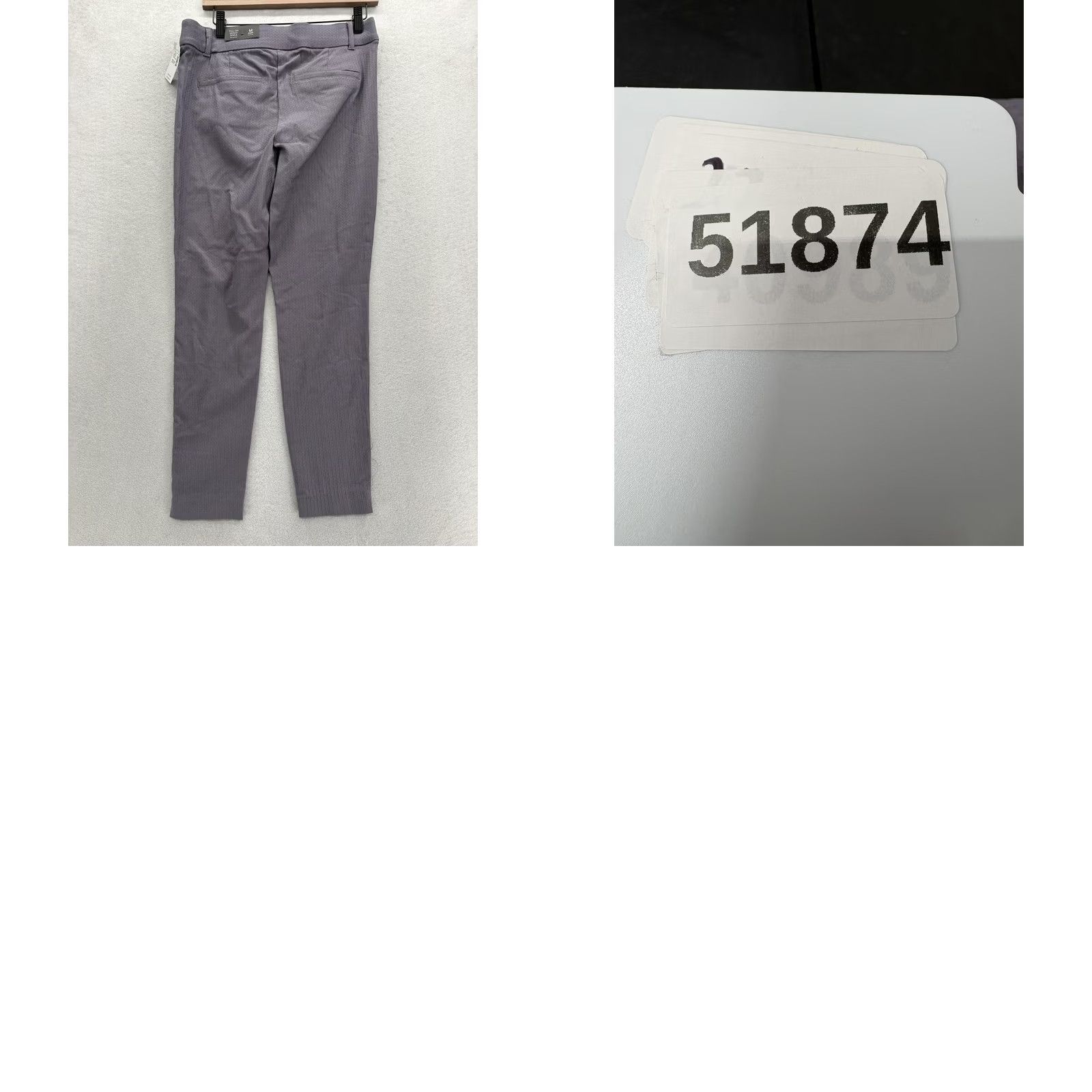 Vintage Maurices Pull On Ankle Pants Womens Medium Gray Herringbone Slim Twill Elastic Waist Pockets 26in Inseam Size 32" / US 10 / IT 46 - 9 Thumbnail