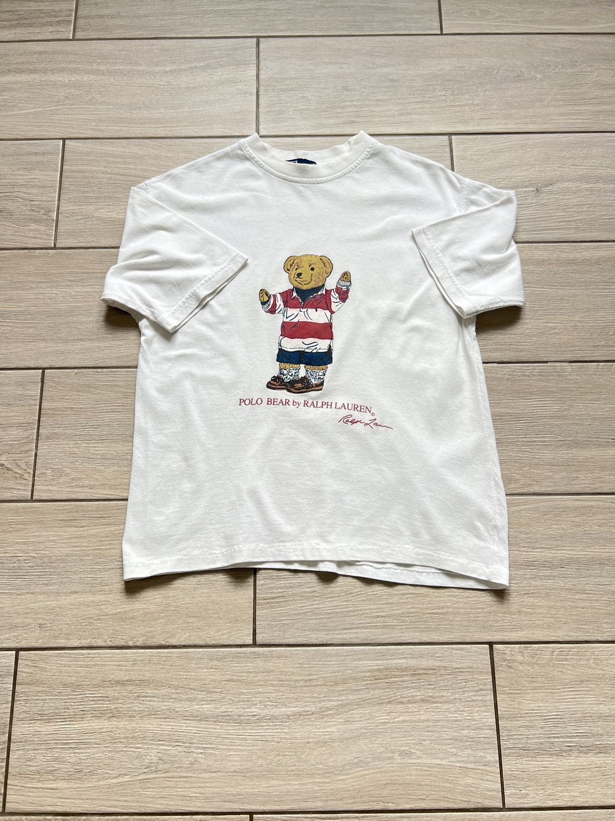 Polo Ralph Lauren × Vintage Vintage Polo Ralph Lauren Bear tee shirt Size US M / EU 48-50 / 2 - 2 Thumbnail