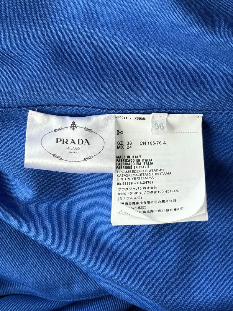 Prada Prada Blue big triangle standard pure cotton sleeveless su Size XS / US 0-2 / IT 36-38 - 6 Thumbnail