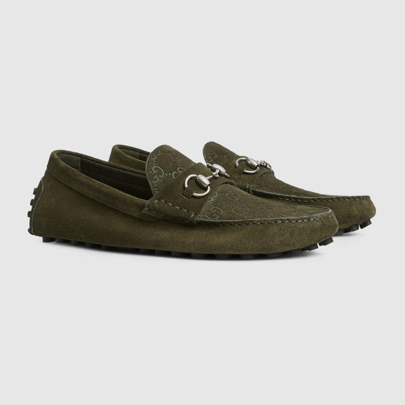 Gucci Gucci Horsebit GG Suede Drivers Size US 9 / EU 42 - 2 Thumbnail