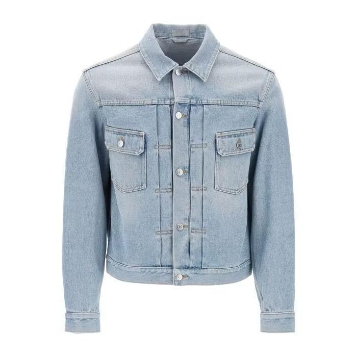 image of Dior O1S22I1N0524 Denim Jacket In Light Blue, Men's (Size Medium)