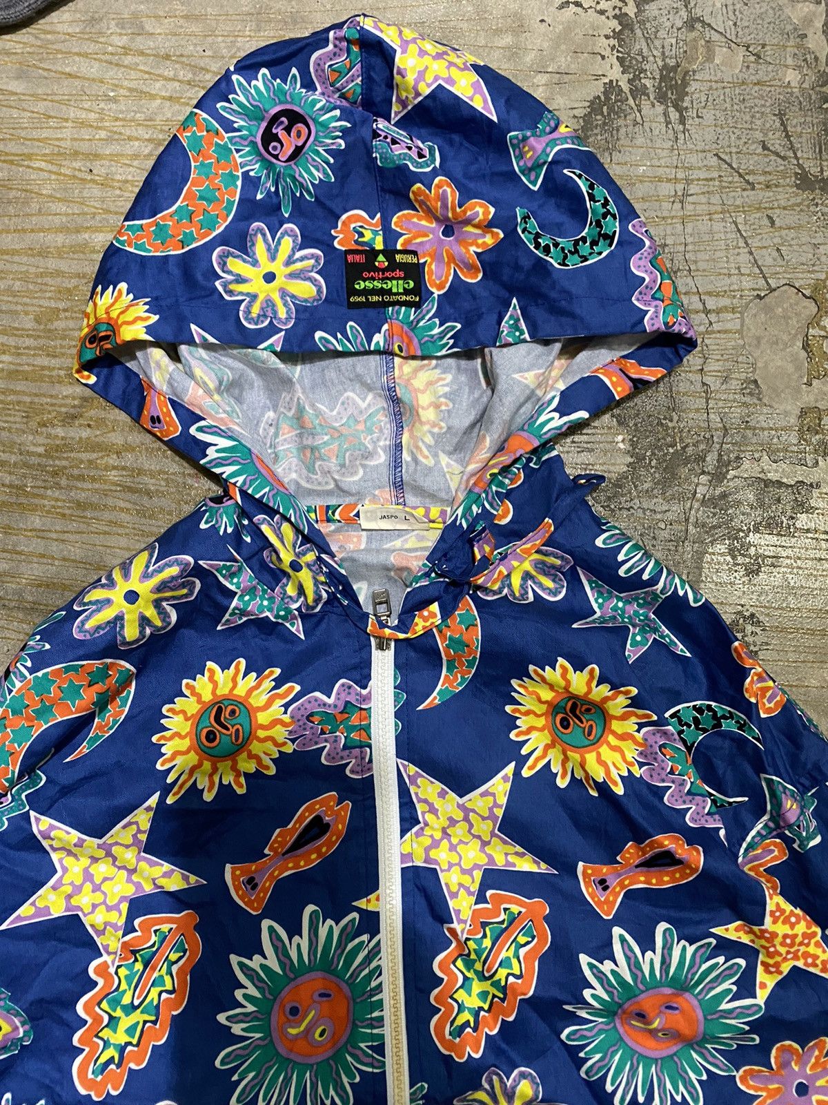 Ellesse 80s ELLESSE sun star Fullprint Zipped lights Hoodie Size US M / EU 48-50 / 2 - 3 Thumbnail