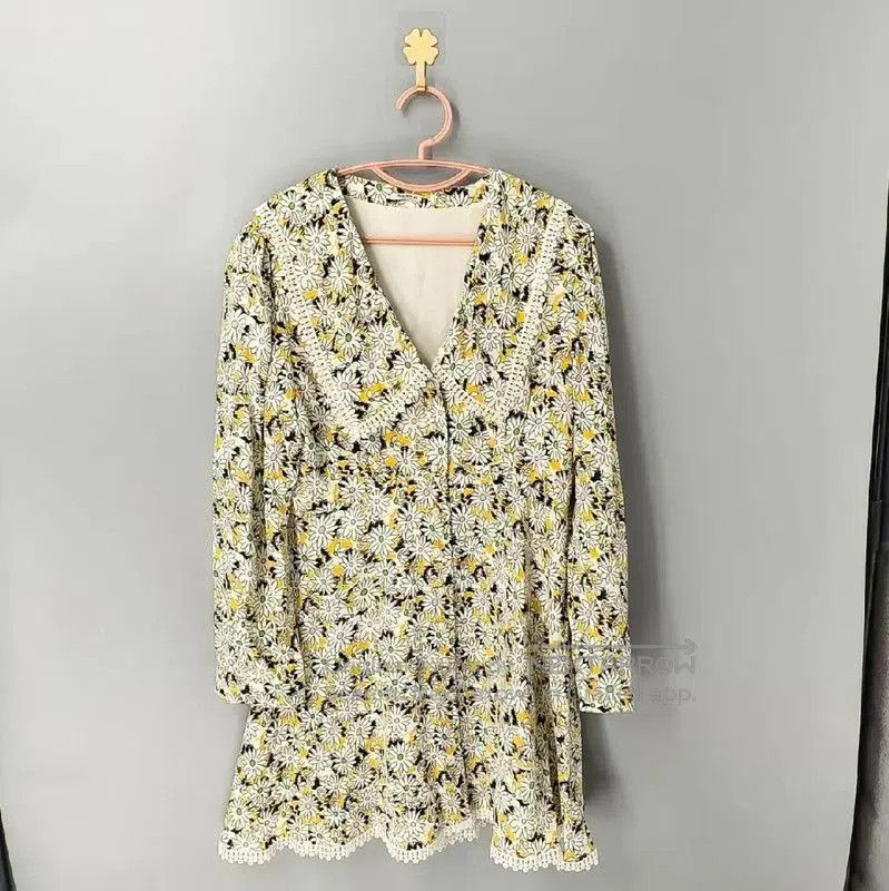 Miu Miu Miu Miu Floral Print Long Sleeve Dress . Size L / US 10 / IT 46 - 1 Thumbnail